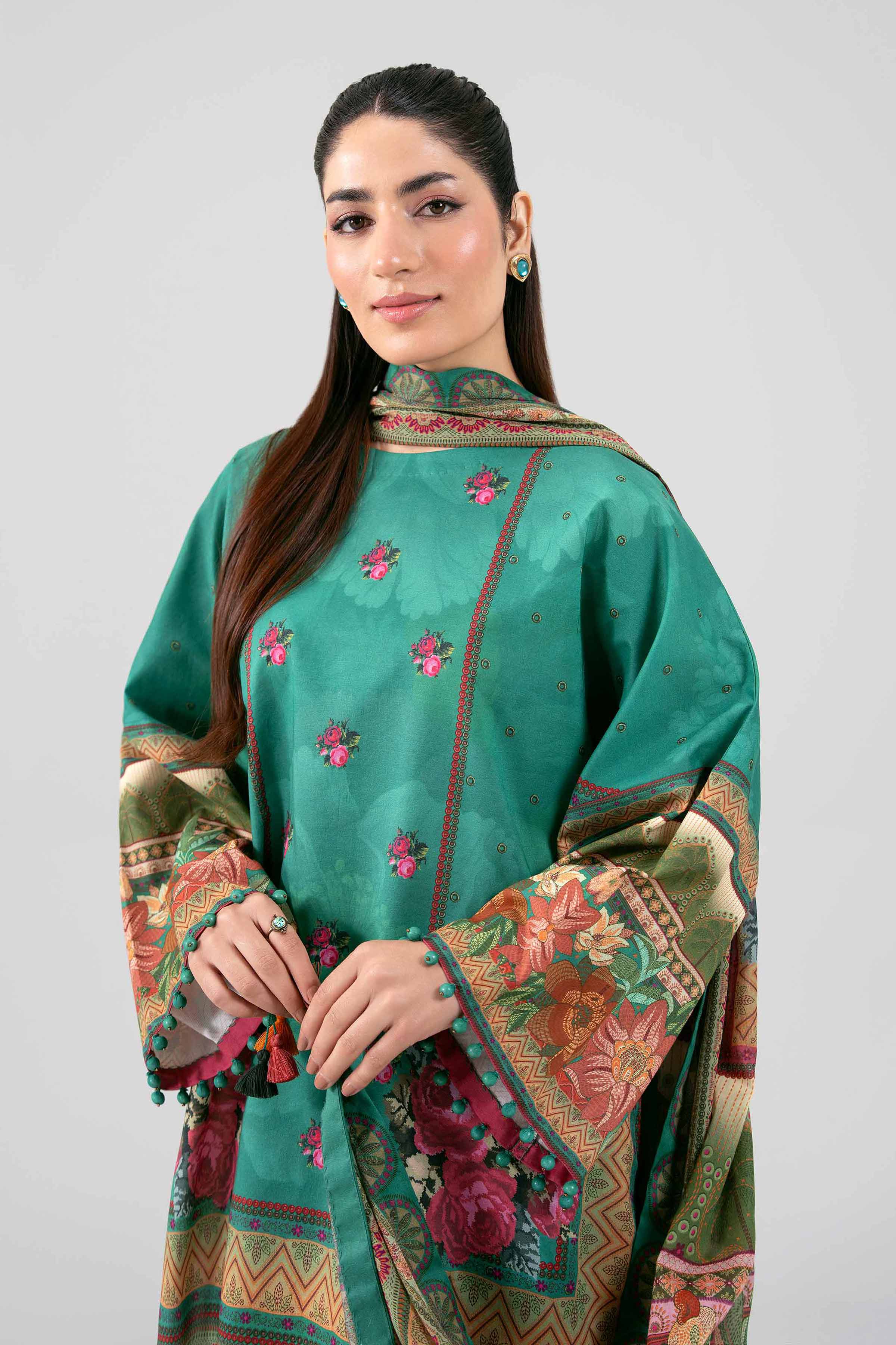 3 Piece - Digital Printed Suit - 42601469 Green Lawn 3PC Printed Summer