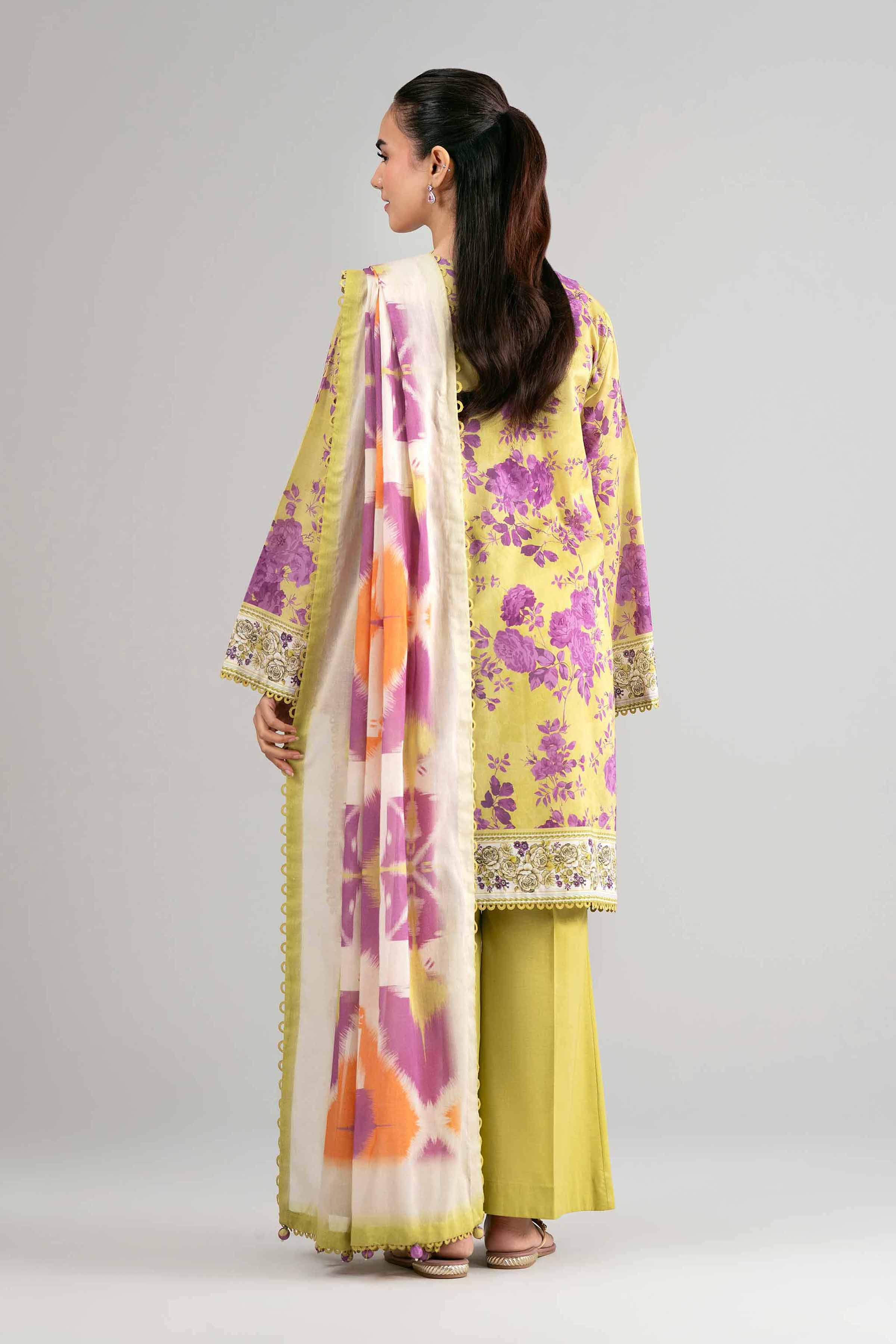 3 Piece - Digital Printed Suit - 42601482 Multi Lawn 3PC Printed Summer