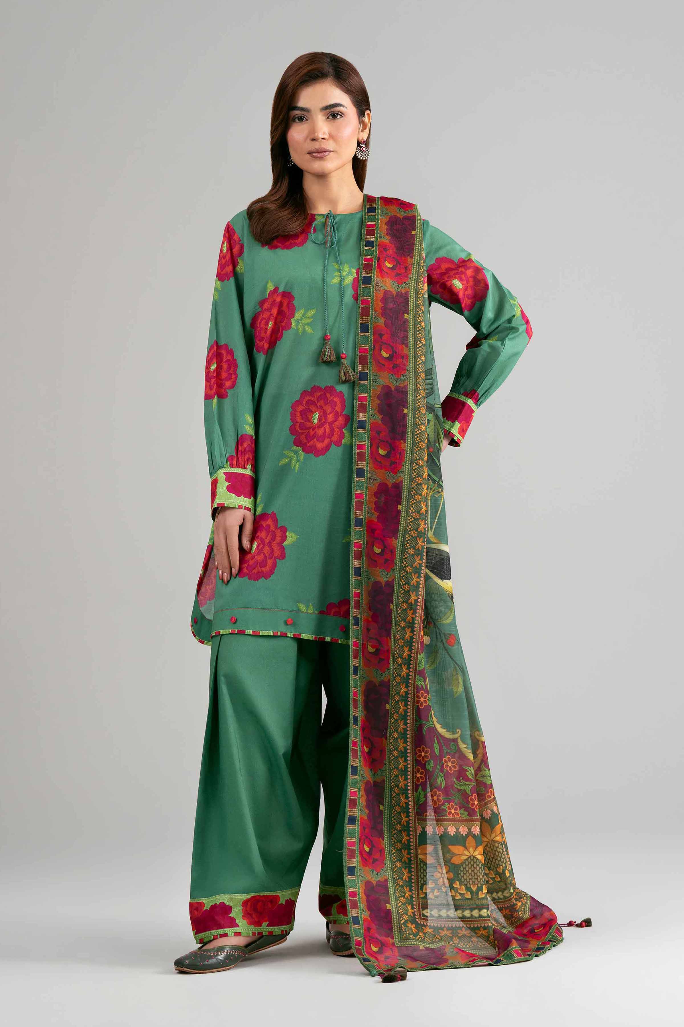 3 Piece - Digital Printed Suit - 42601484