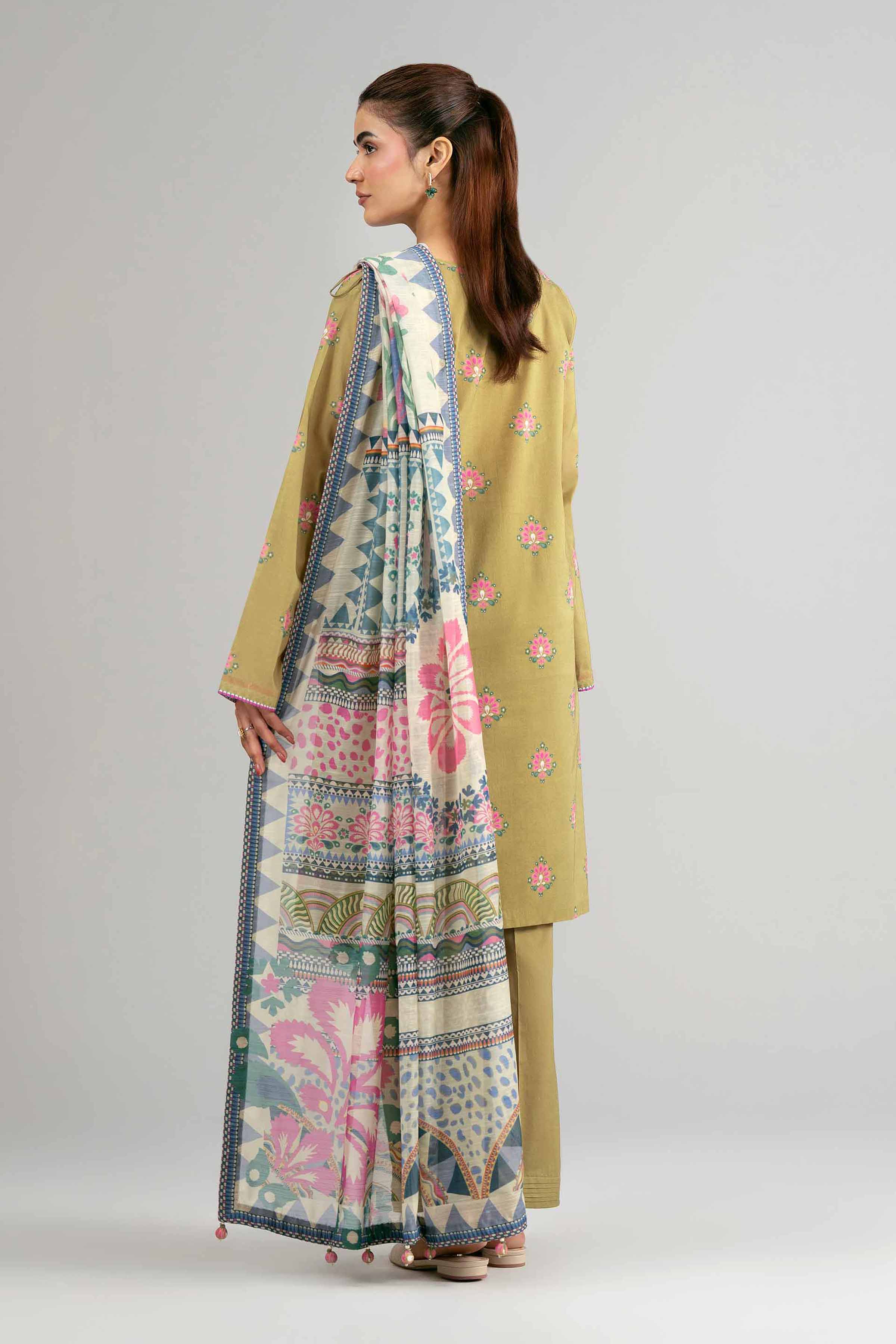 3 Piece - Digital Printed Suit - 42601488 Green Lawn 3PC Printed Summer