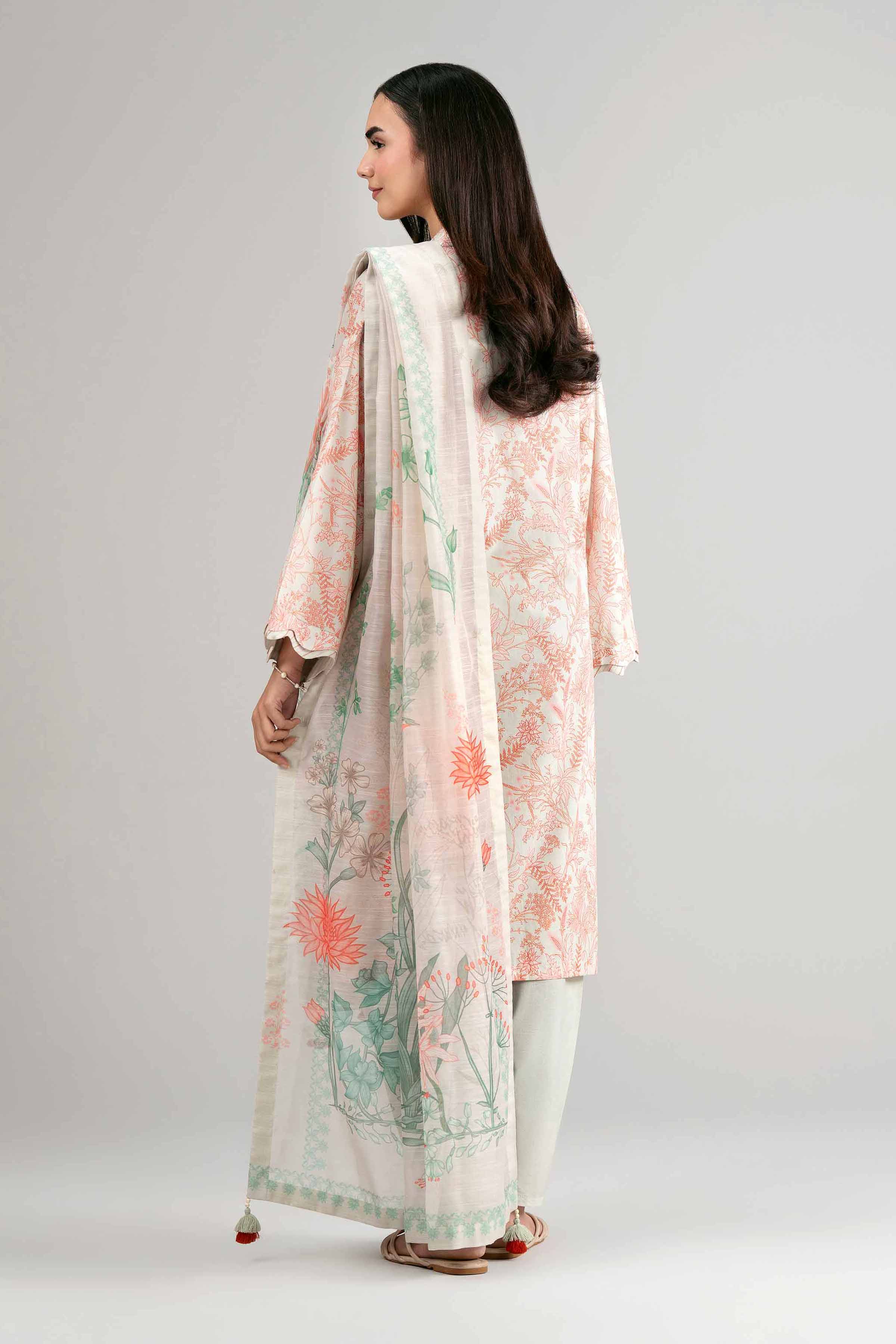 3 Piece - Digital Printed Suit - 42601496 Pink Lawn 3PC Printed Summer