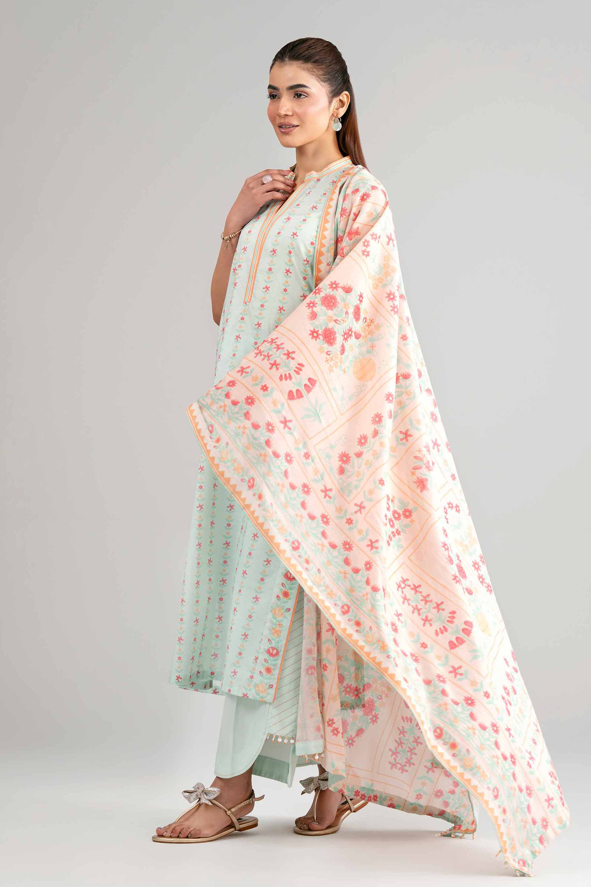 3 Piece - Printed Suit - 42601510 Green Lawn 3PC Printed Summer