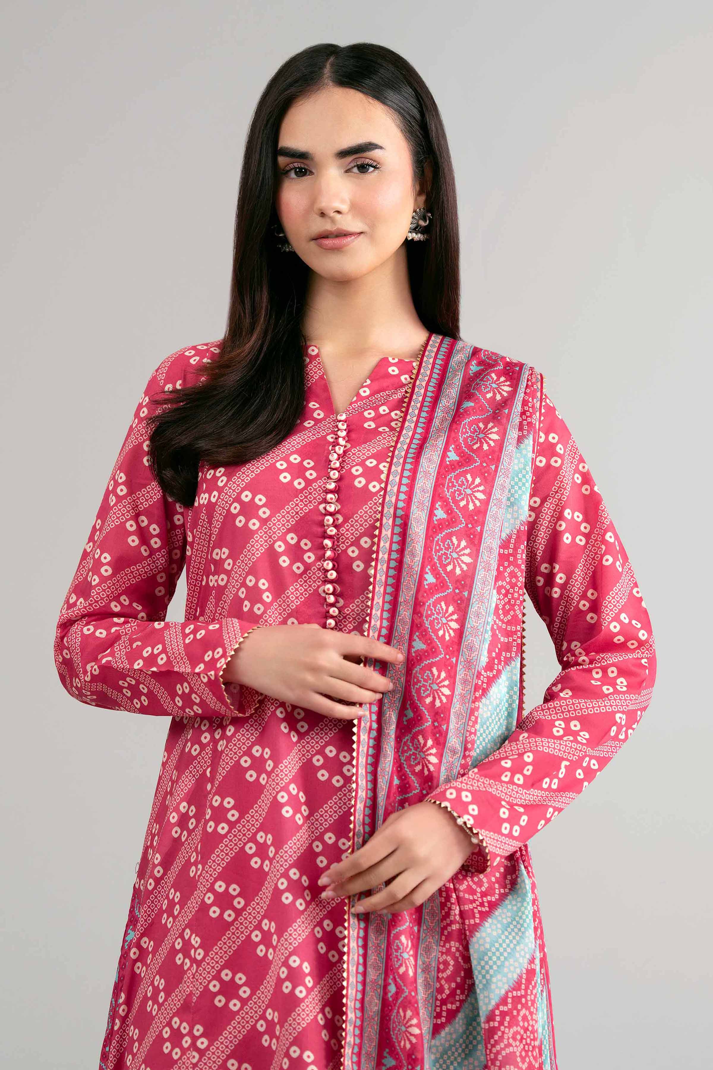 3 Piece - Printed Suit - 42601512 Red Lawn 3PC Printed Summer