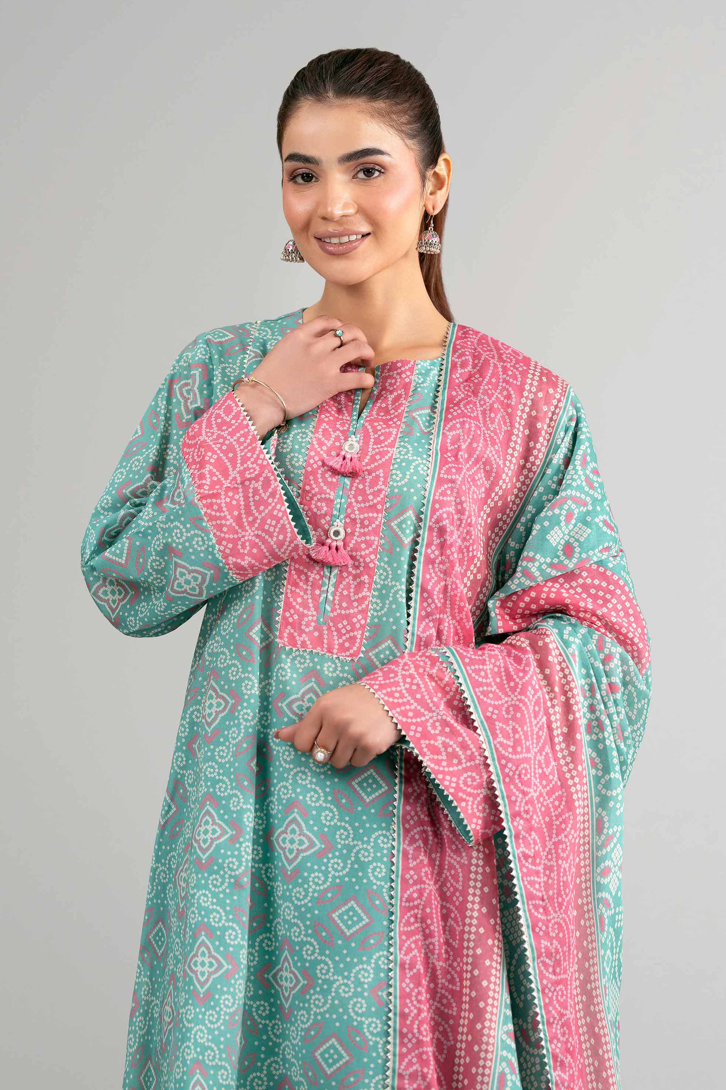 3 Piece - Printed Suit - 42601515 Green Lawn 3PC Printed Summer