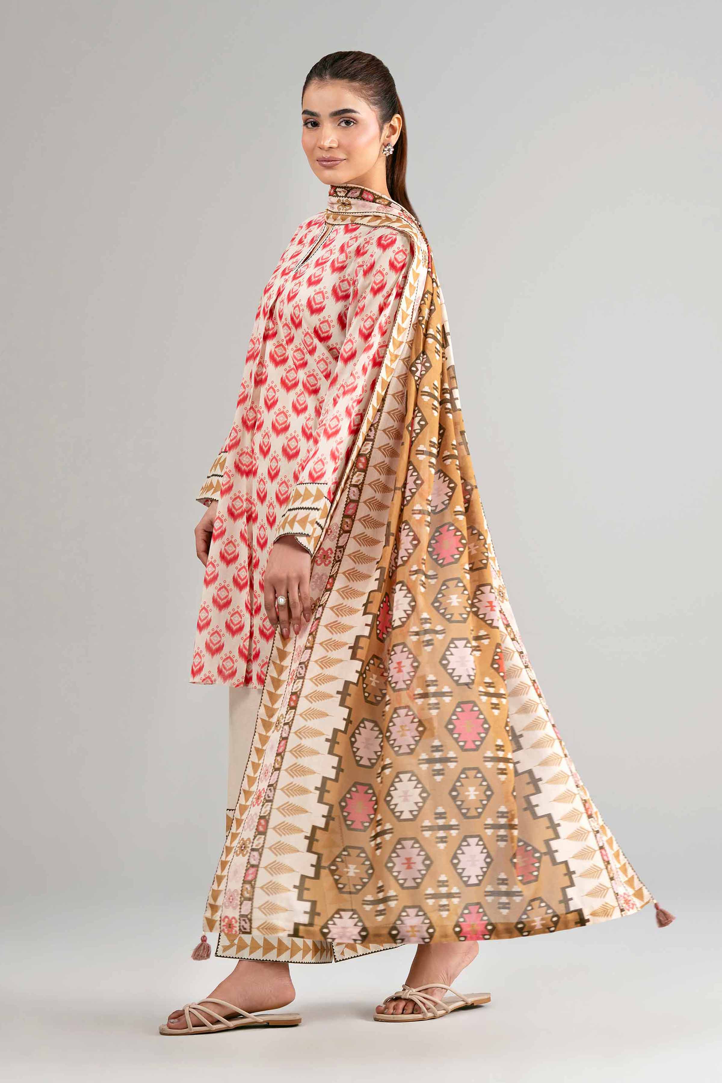 3 Piece - Printed Suit - 42601517 Multi Lawn 3PC Printed Summer