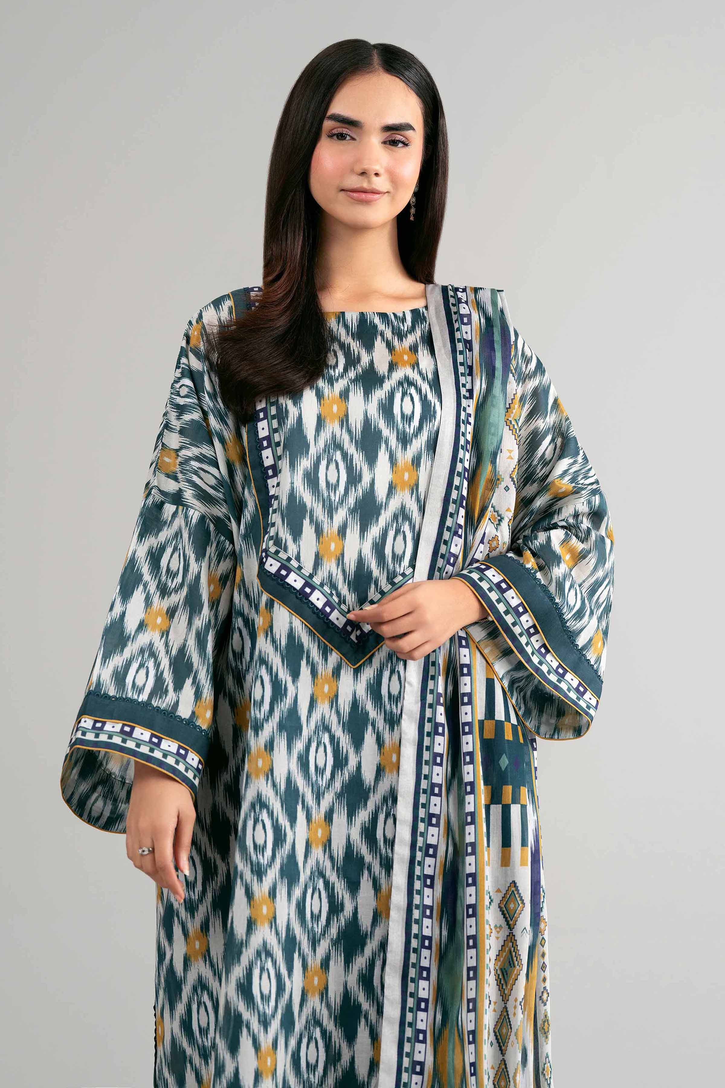 3 Piece - Printed Suit - 42601518 Multi Lawn 3PC Printed Summer