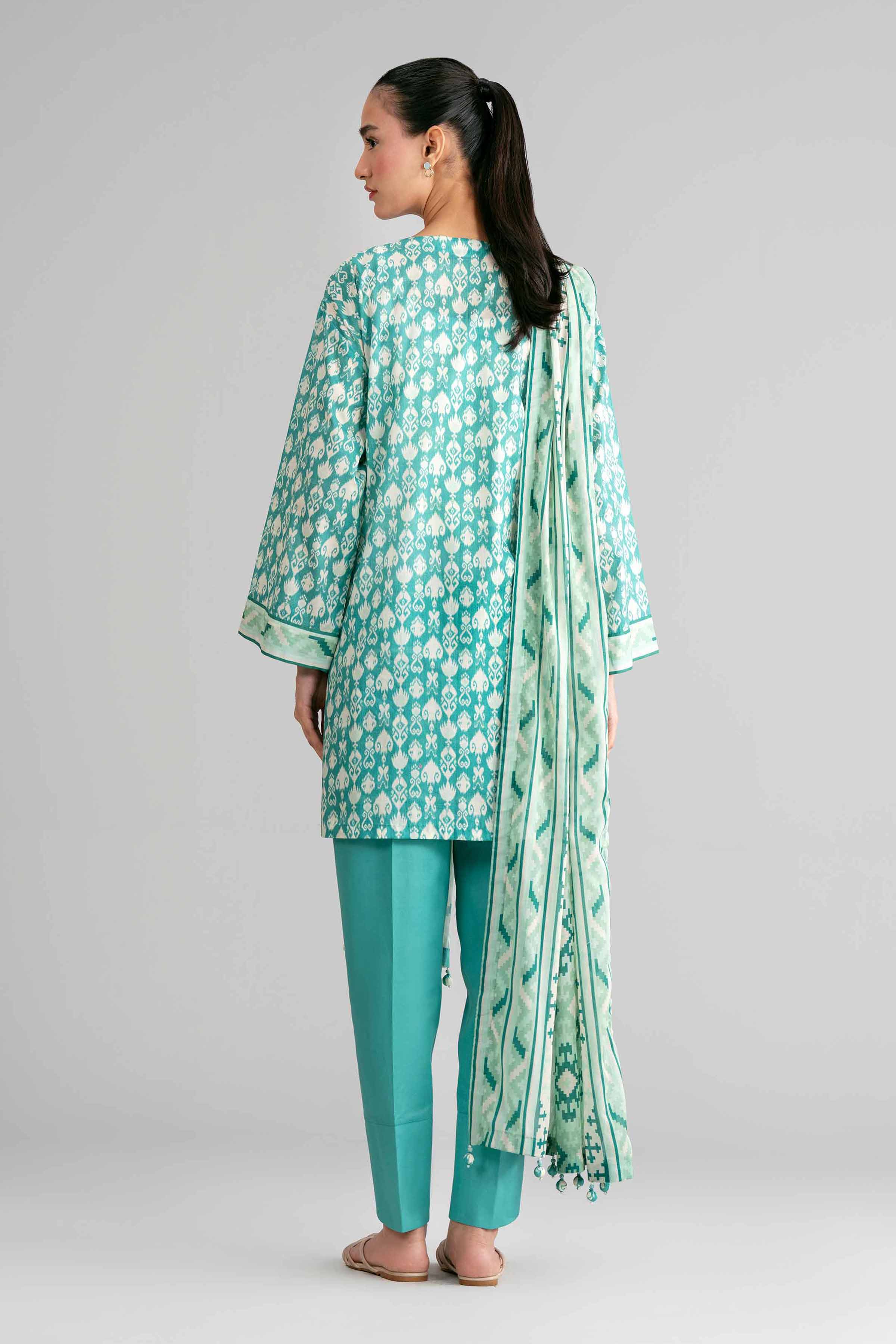 3 Piece - Printed Suit - 42601519 Multi Lawn 3PC Printed Summer