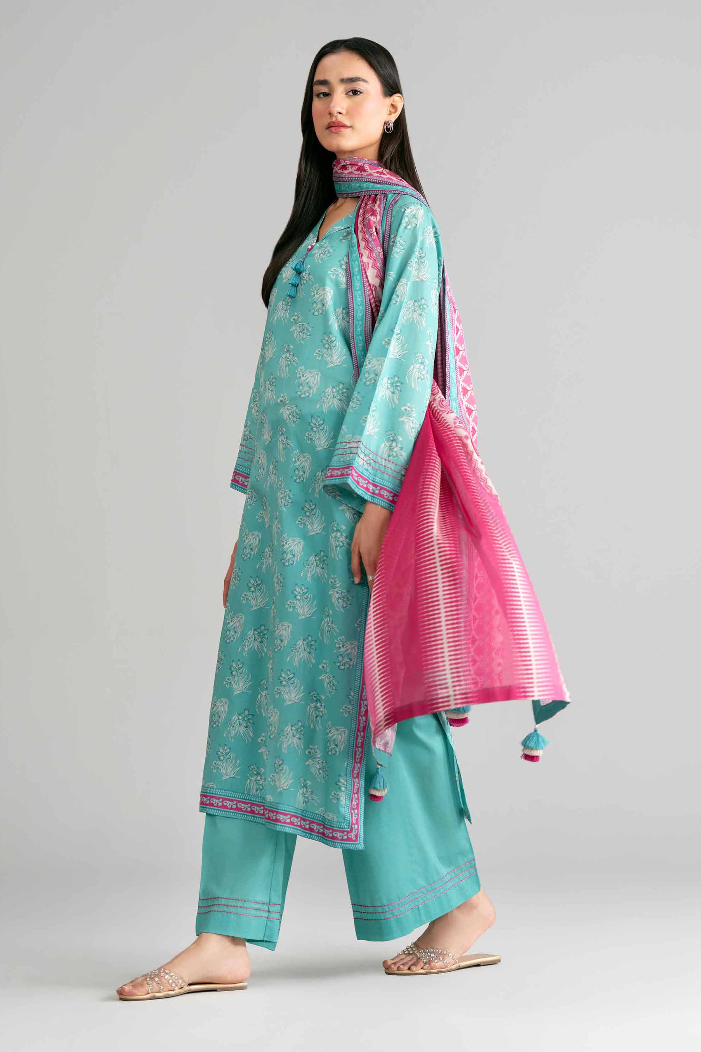 3 Piece - Printed Suit - 42601520 Green Lawn 3PC Printed Summer