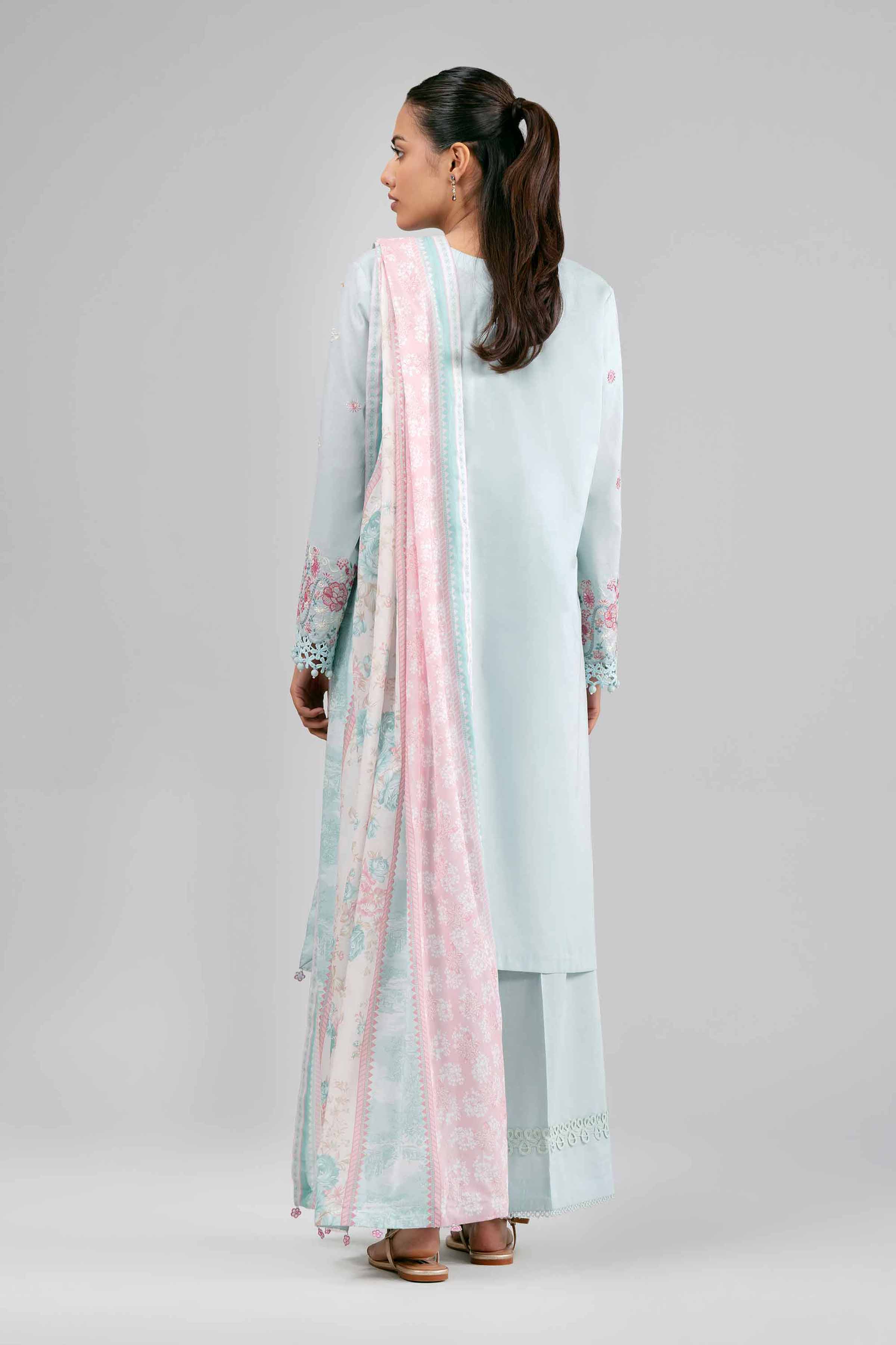 3 Piece - Printed Embroidered Suit - 42601539