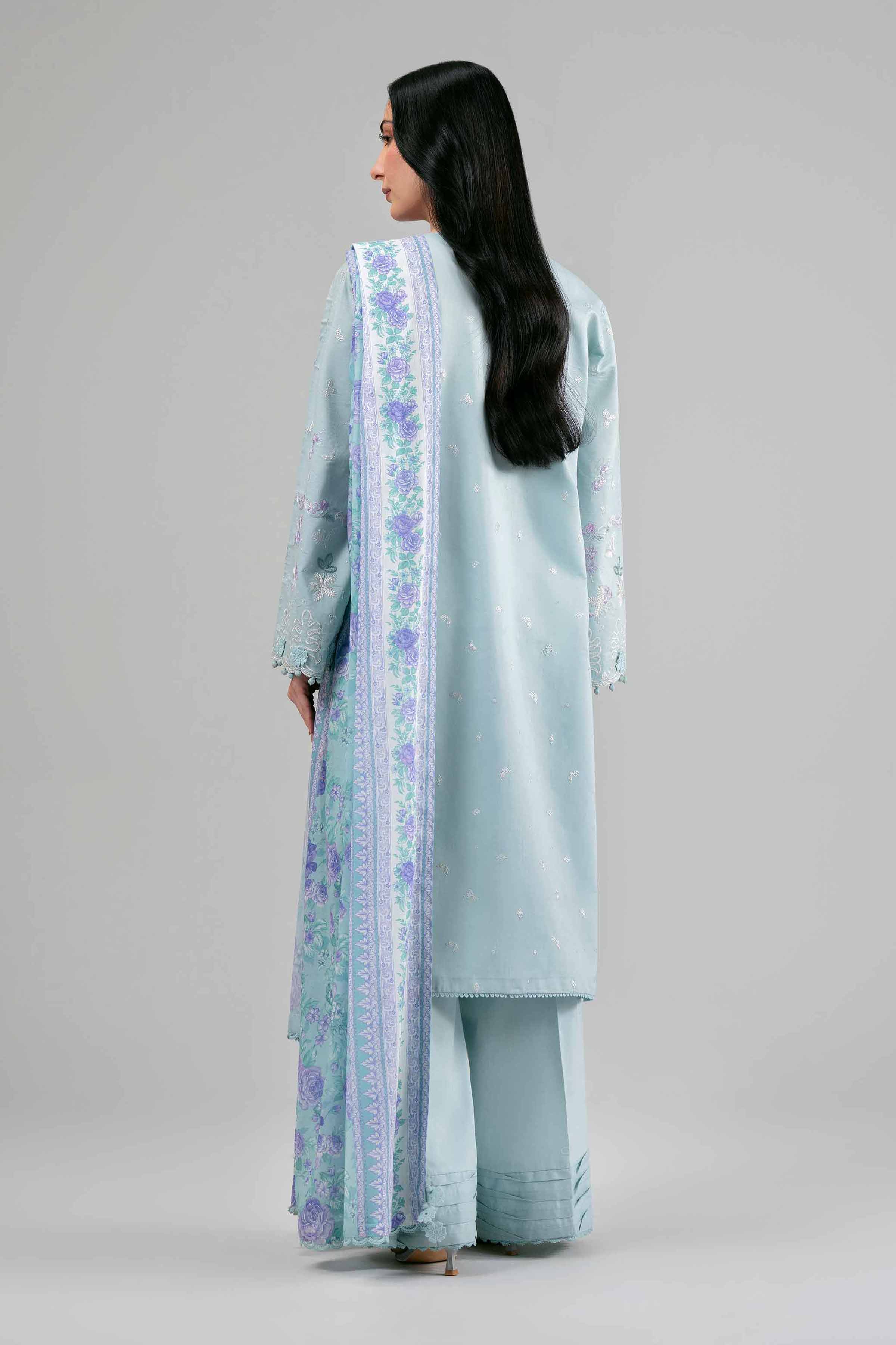 3 Piece - Printed Embroidered Suit - 42601541 Lawn 3PC Embroidered Summer