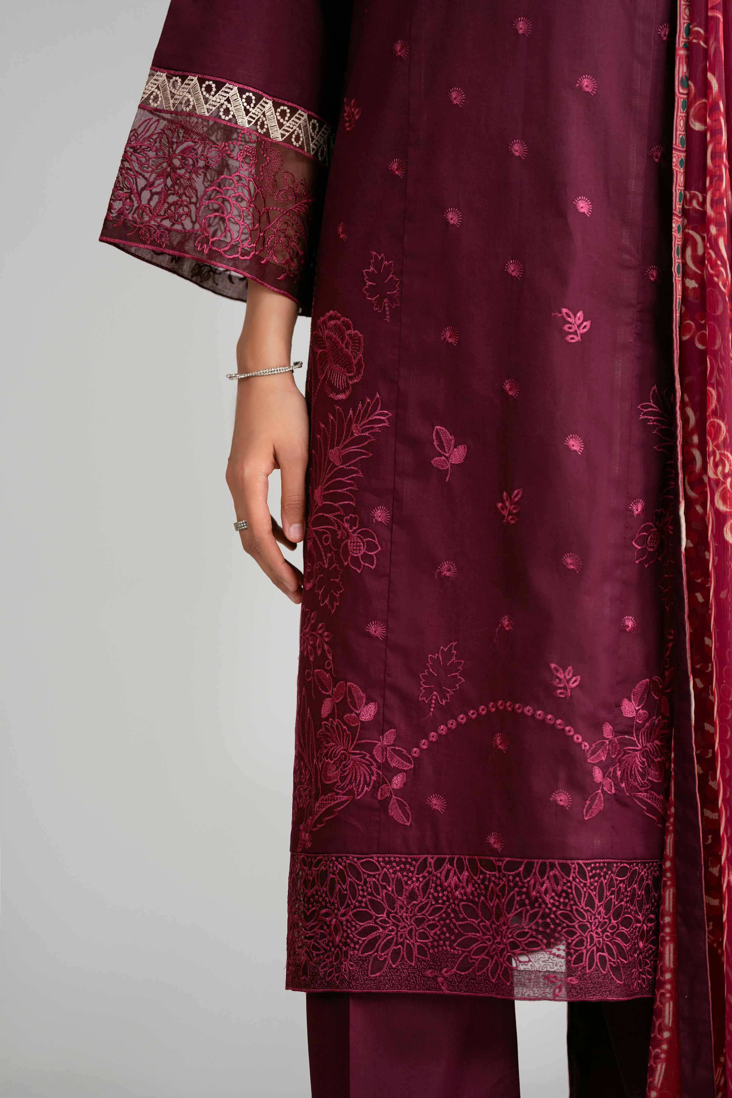 3 Piece - Digital Printed Embroidered Suit - 42601546 Lawn 3PC Embroidered Summer
