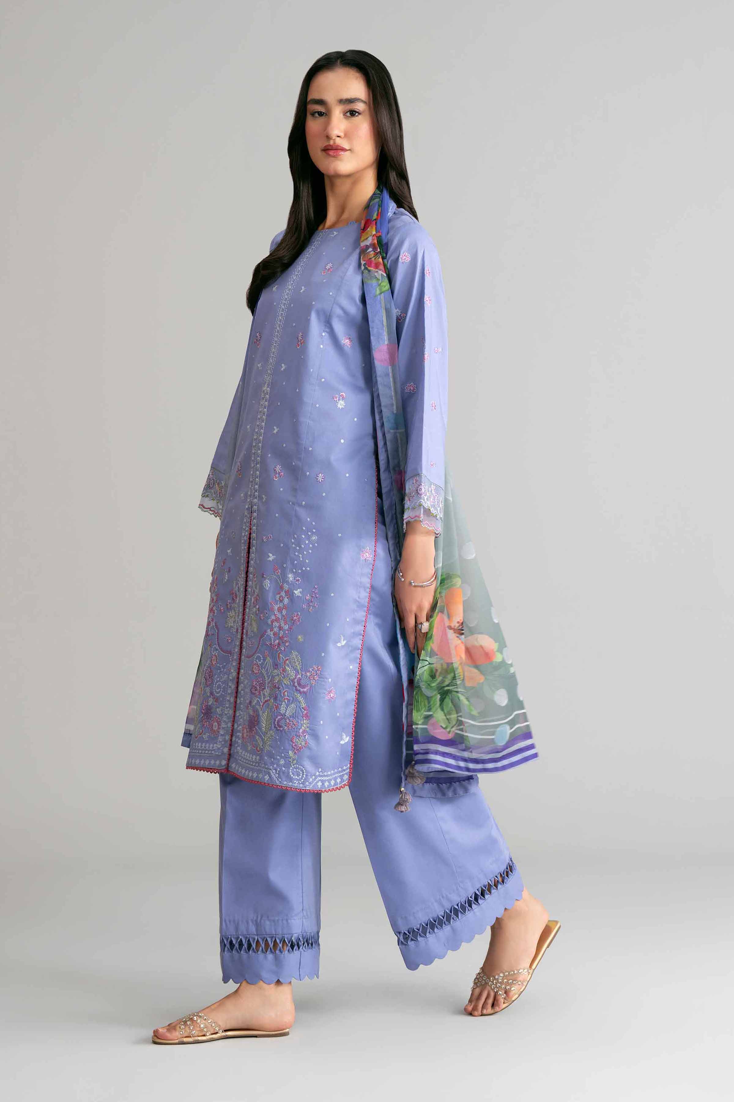 3 Piece - Digital Printed Embroidered Suit - 42601549 Lawn 3PC Embroidered Summer