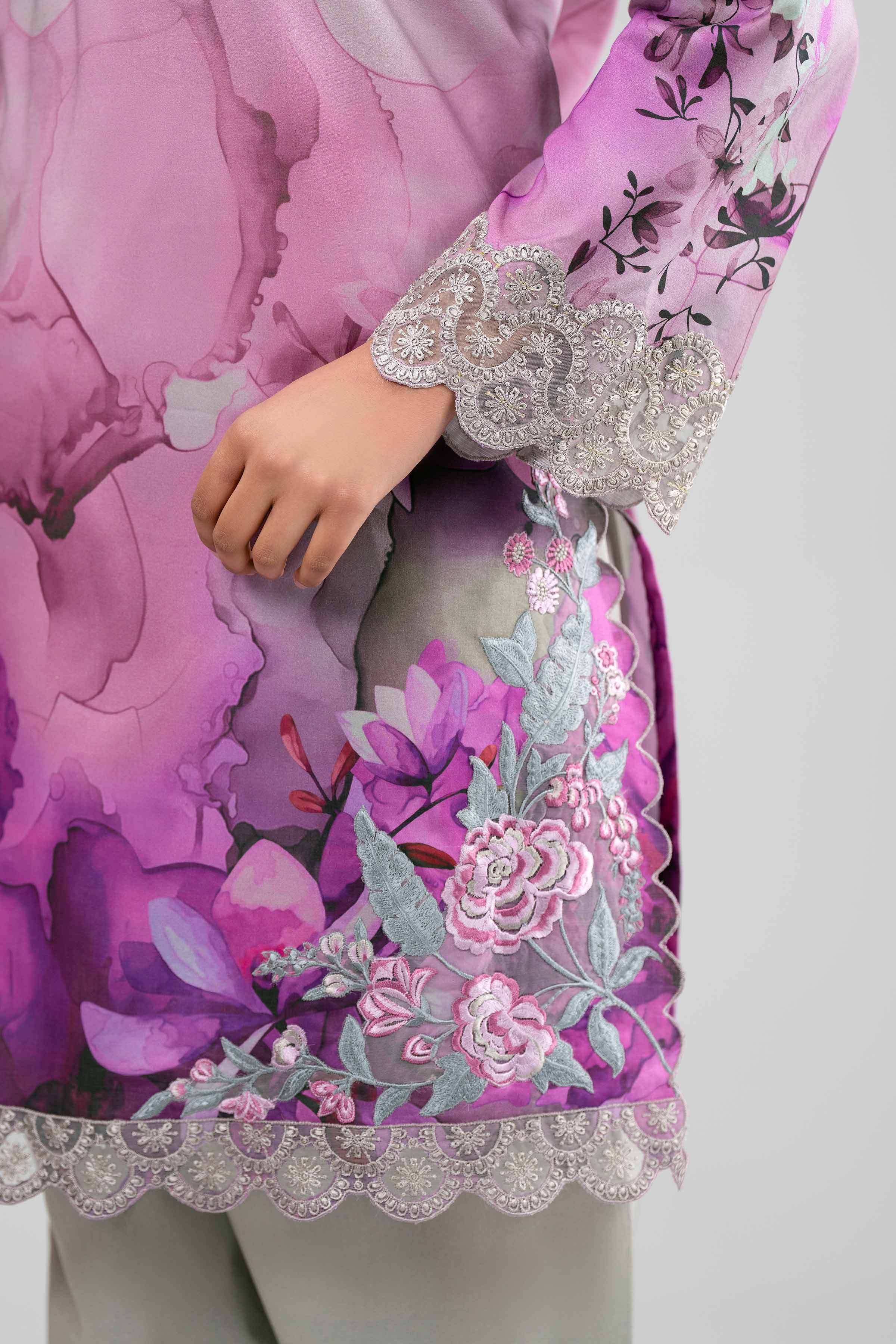 3 Piece - Digital Printed Embroidered Suit - 42601560 Multi Lawn 3PC Embroidered Summer