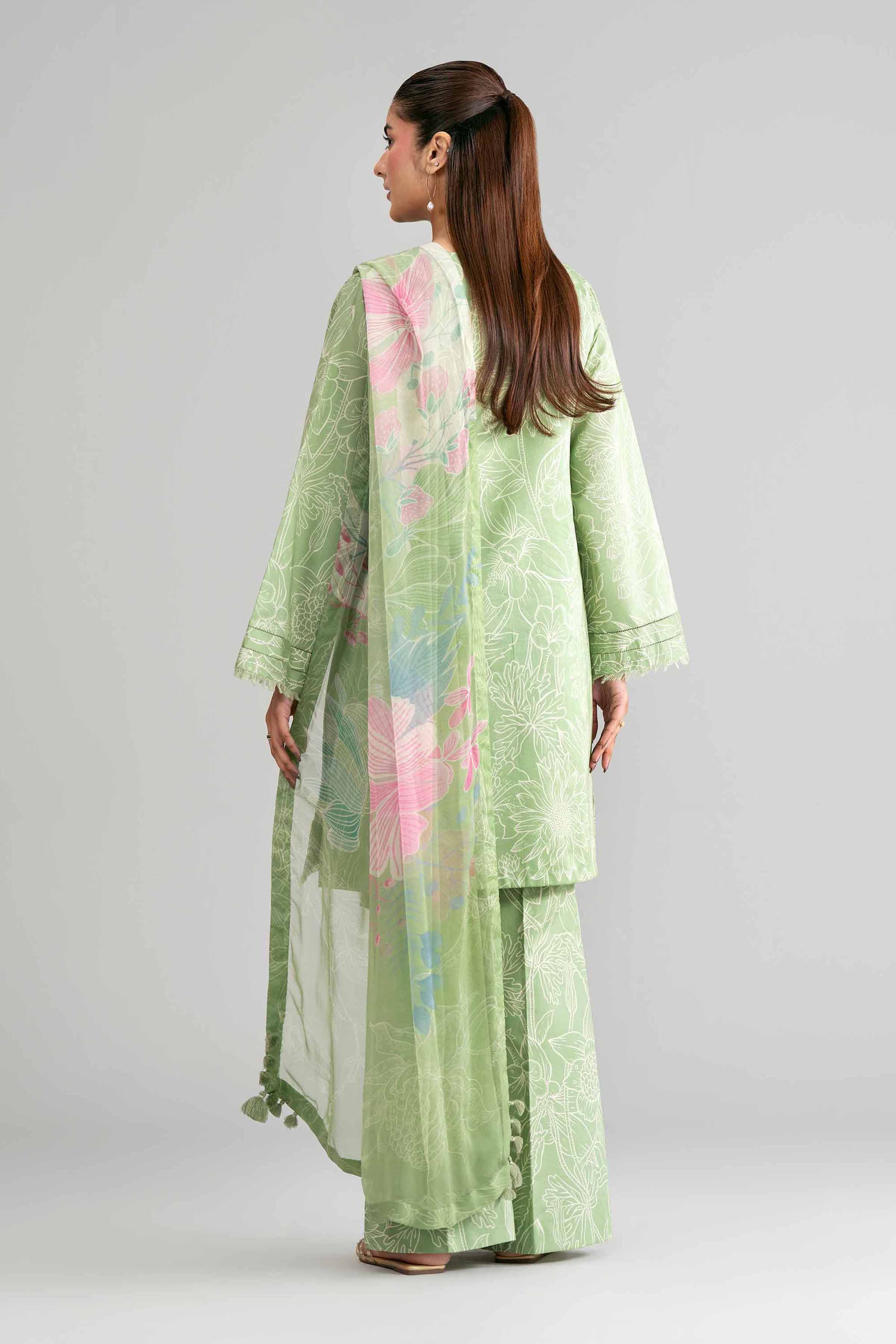 3 Piece - Digital Printed Suit - 42601576 Green Lawn 3PC Printed Summer