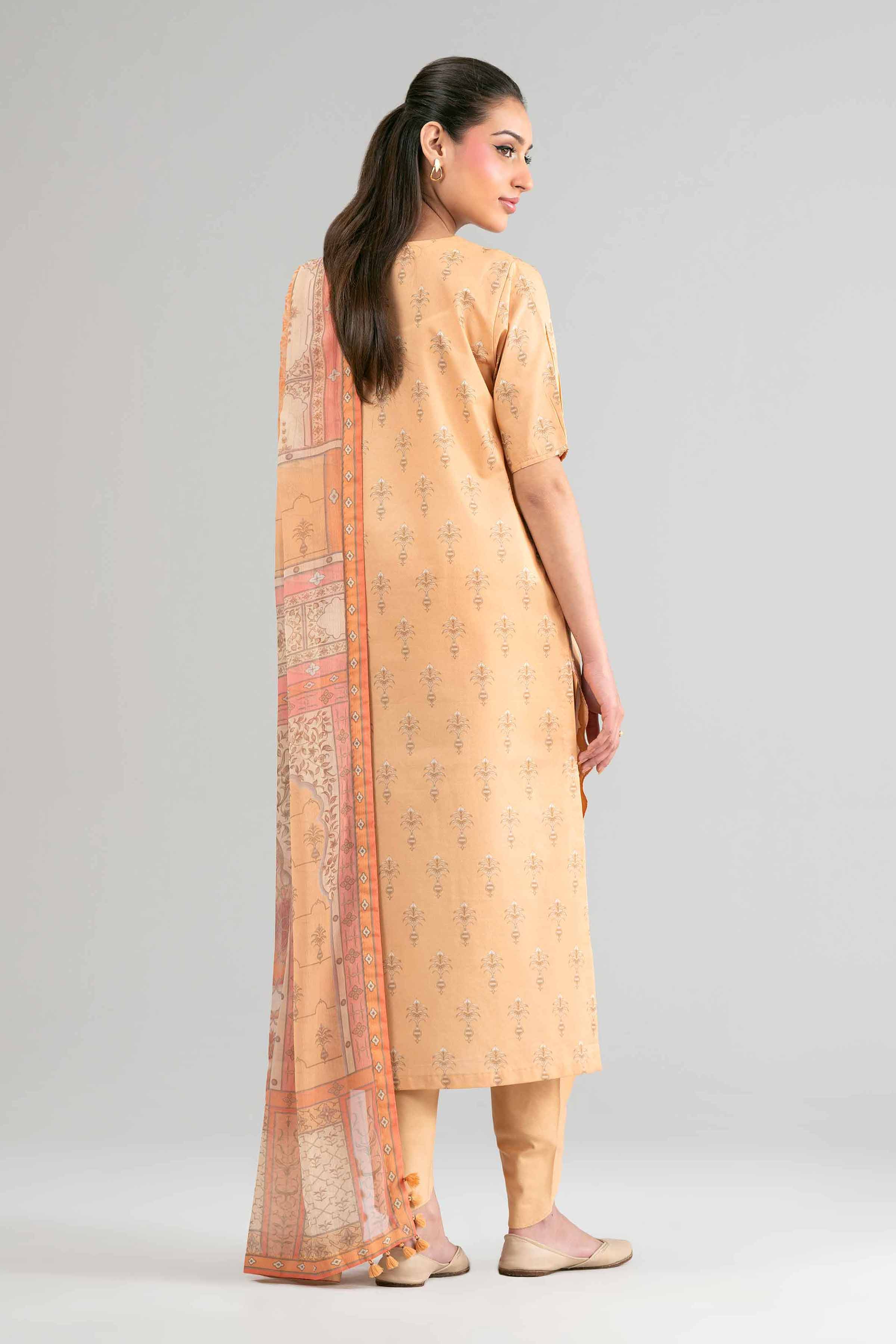 2 Piece - Digital Printed Embroidered Suit - 42601584 Yellow Lawn 2PC Embroidered