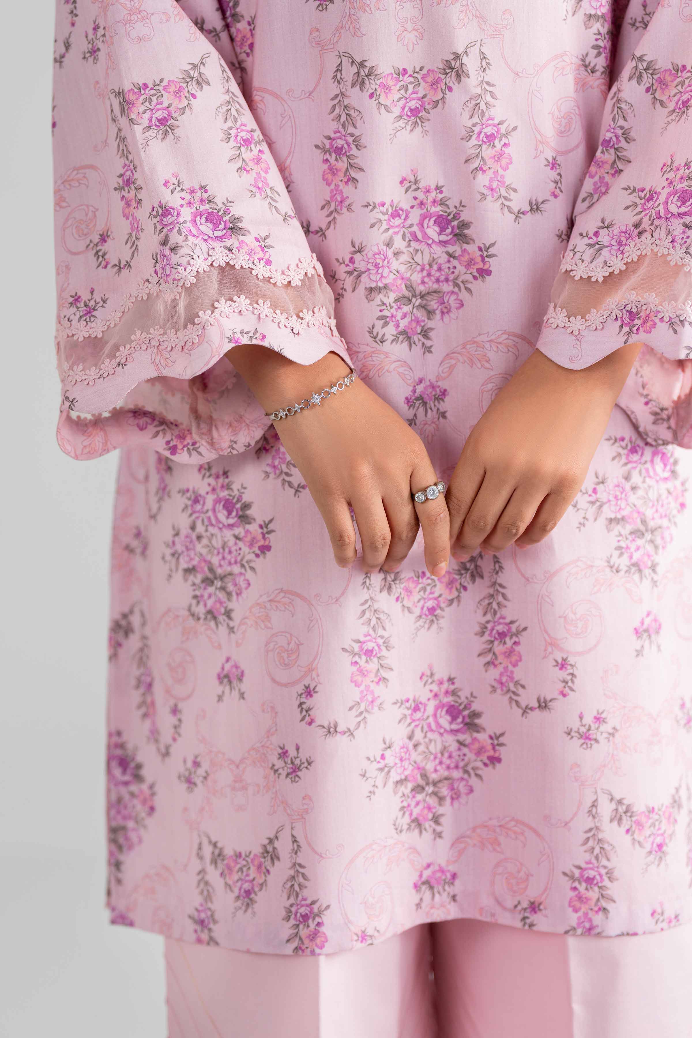 2 Piece - Digital Printed Suit - 42601594 Pink Lawn 2PC Printed