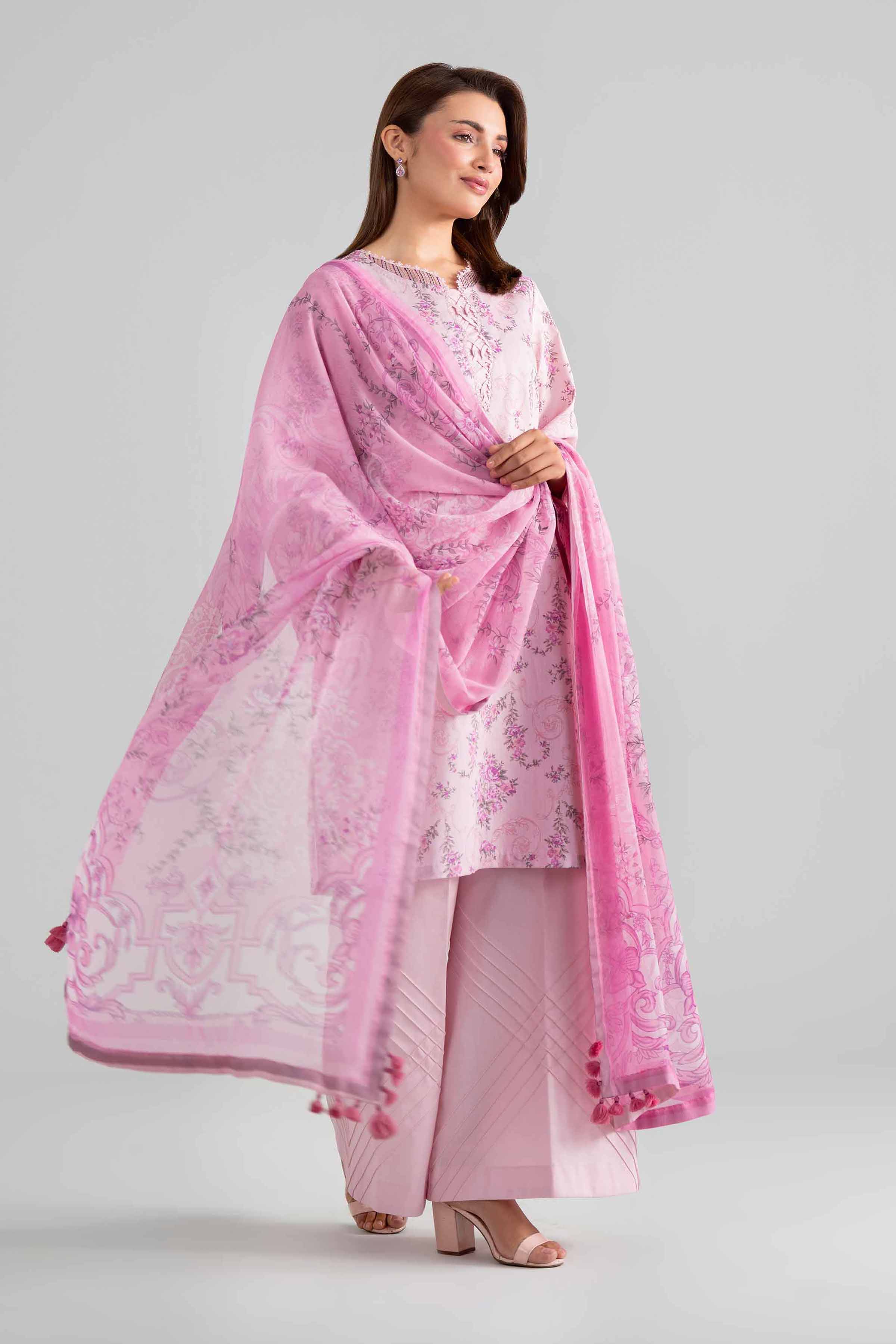 2 Piece - Digital Printed Suit - 42601594 Pink Lawn 2PC Printed