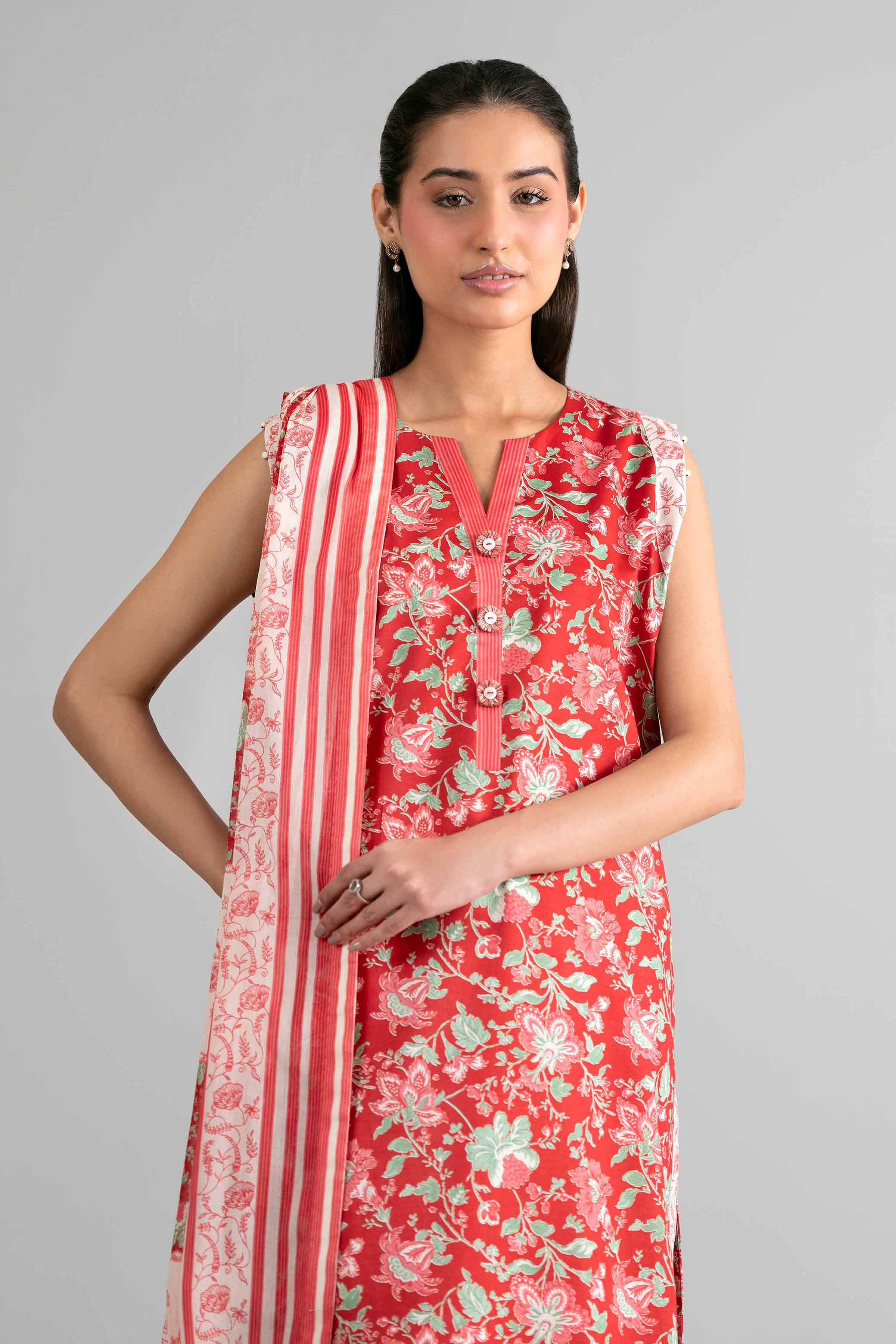 2 Piece - Printed Suit - 42601613 Red Lawn 2PC Printed