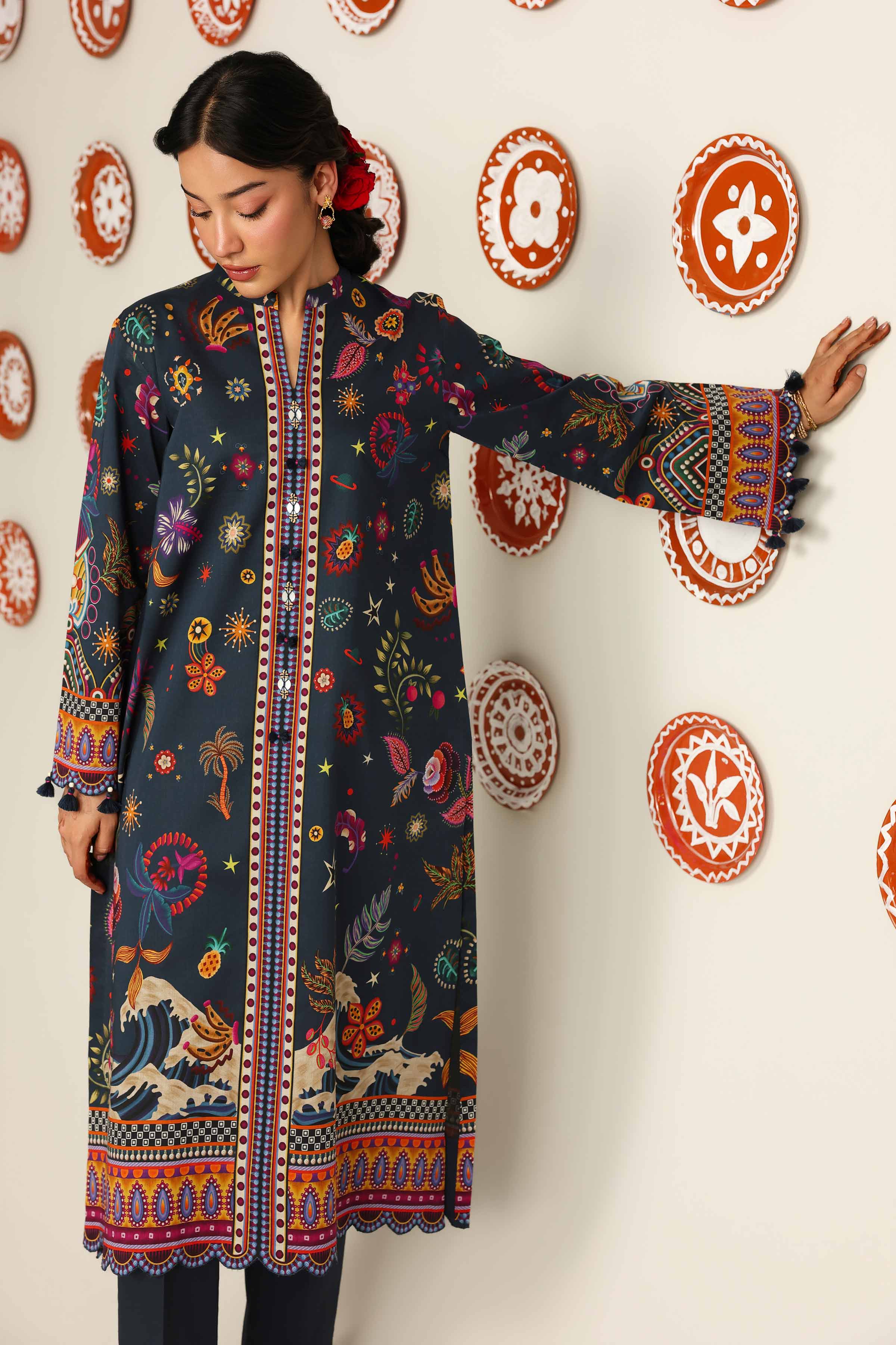 2 Piece - Digital Printed Suit - 42601618 Blue Lawn 2PC Printed