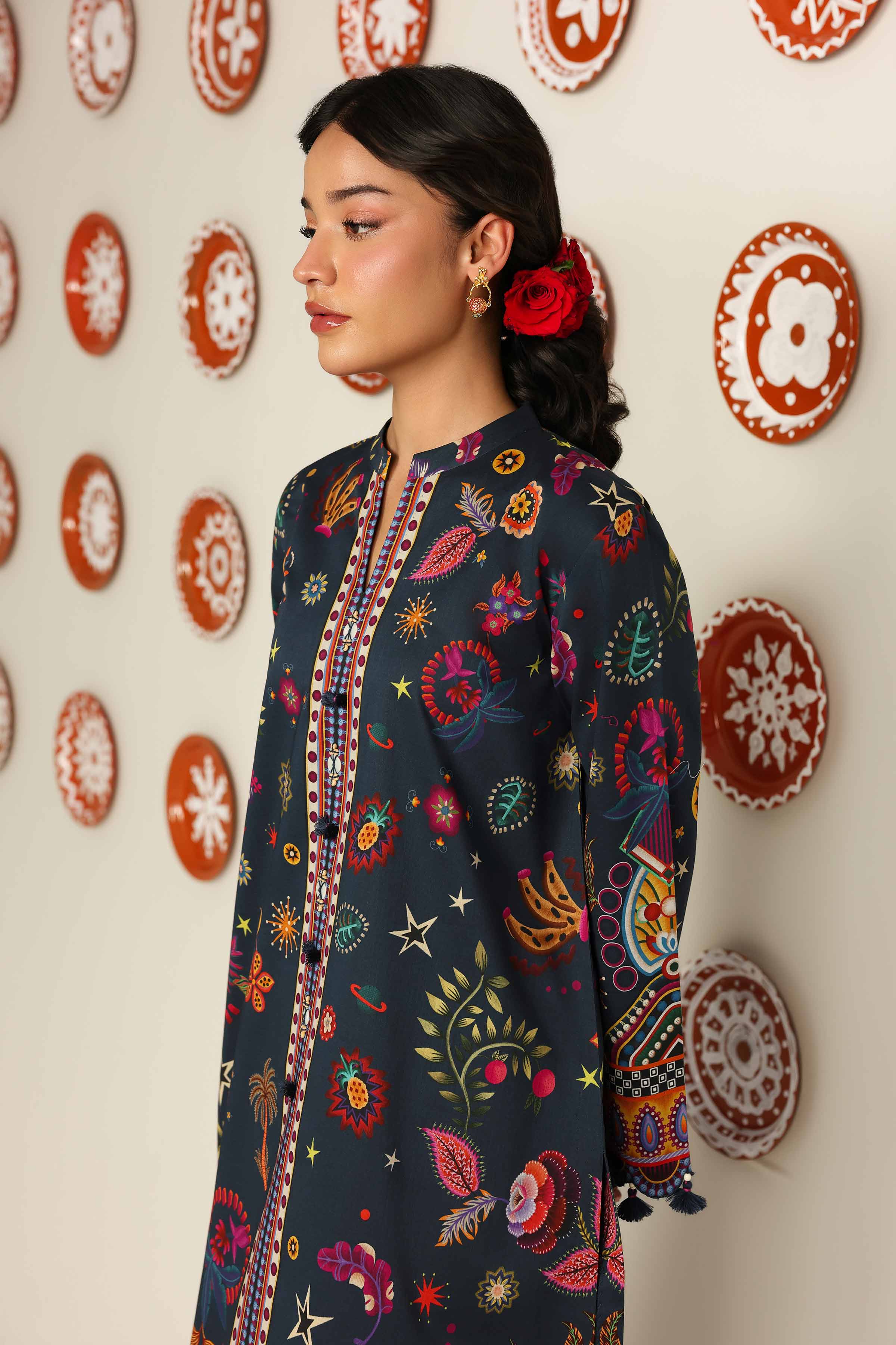 2 Piece - Digital Printed Suit - 42601618 Blue Lawn 2PC Printed