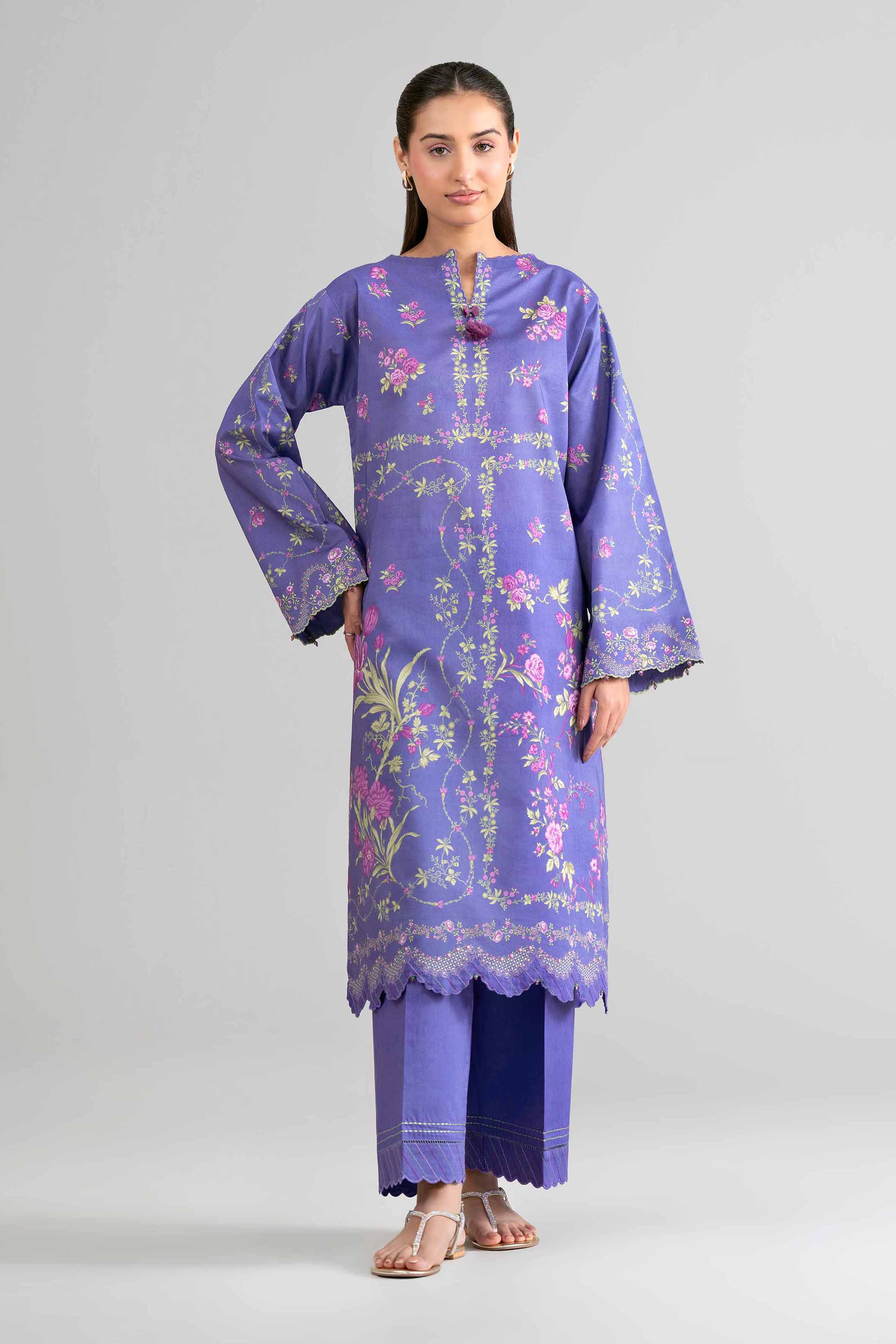 2 Piece - Digital Printed Suit - 42601620 Blue Lawn 2PC Printed