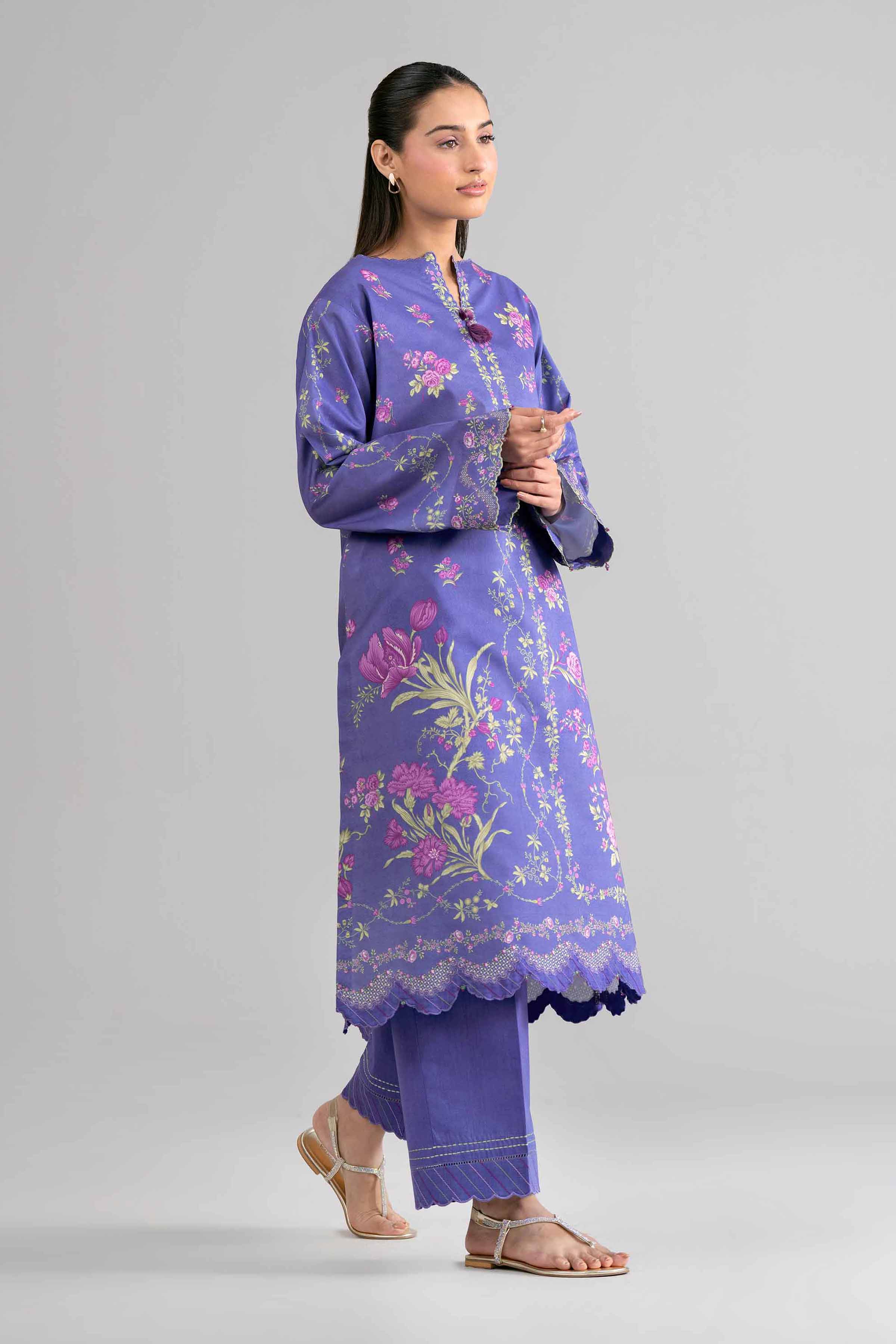 2 Piece - Digital Printed Suit - 42601620 Blue Lawn 2PC Printed