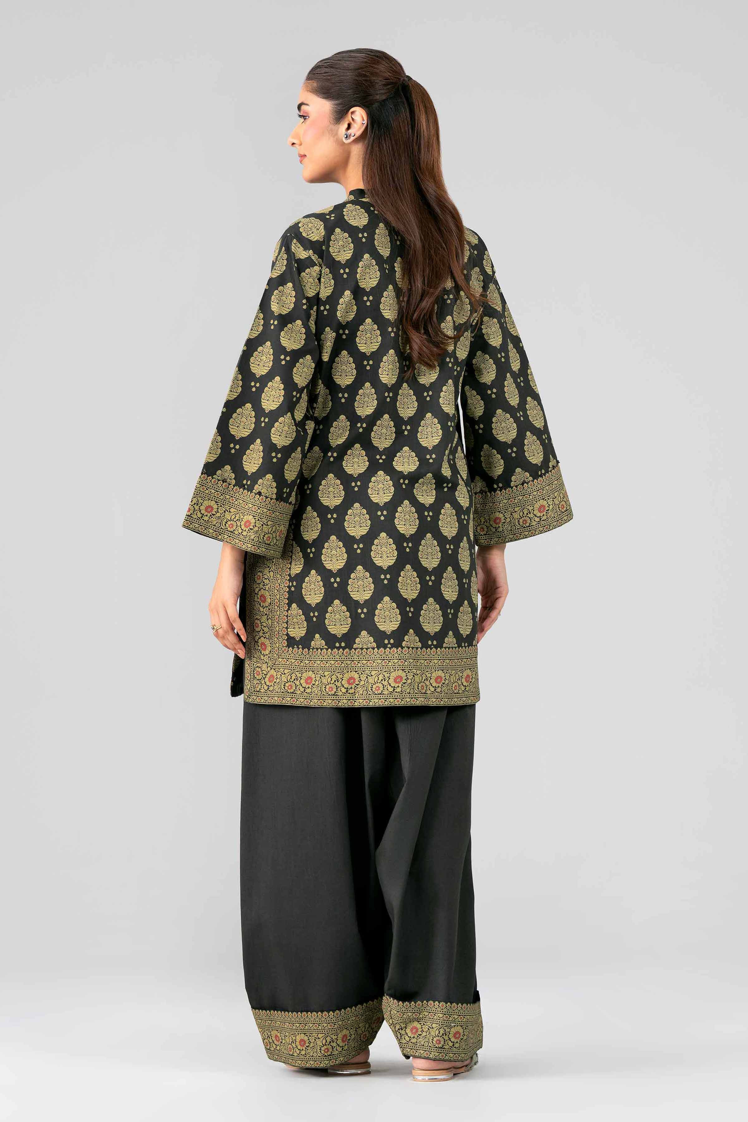 2 Piece - Printed Suit - 42601645 Black Lawn 2PC Printed