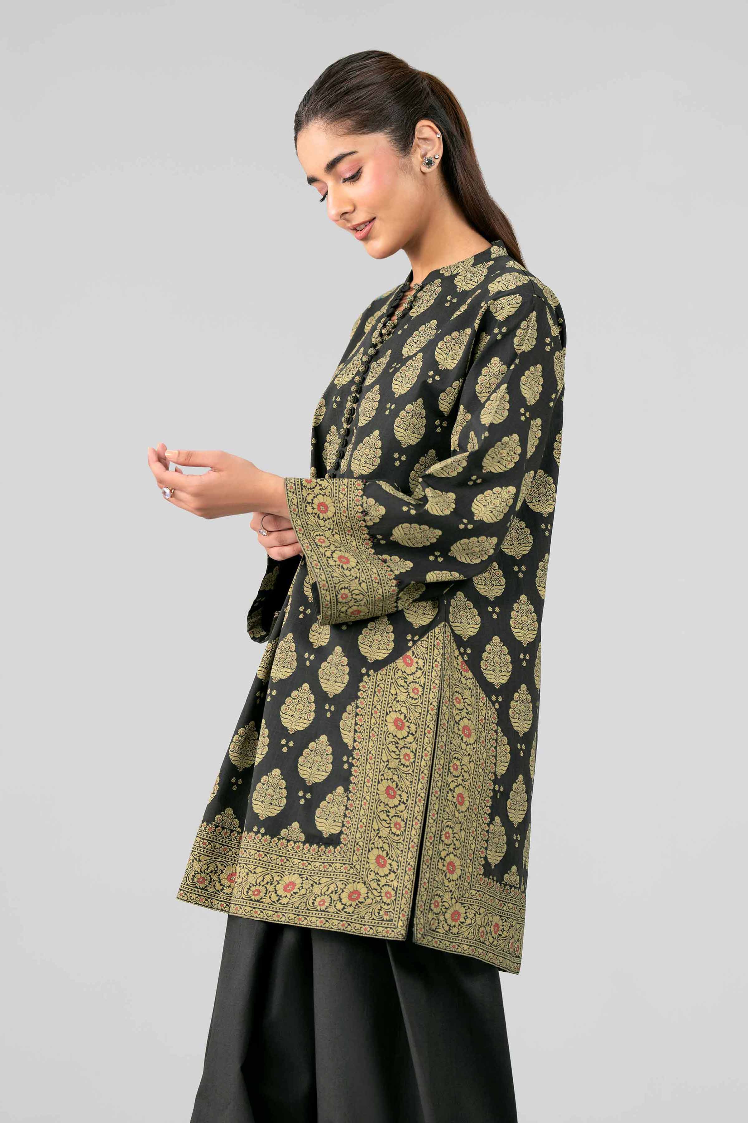 2 Piece - Printed Suit - 42601645 Black Lawn 2PC Printed