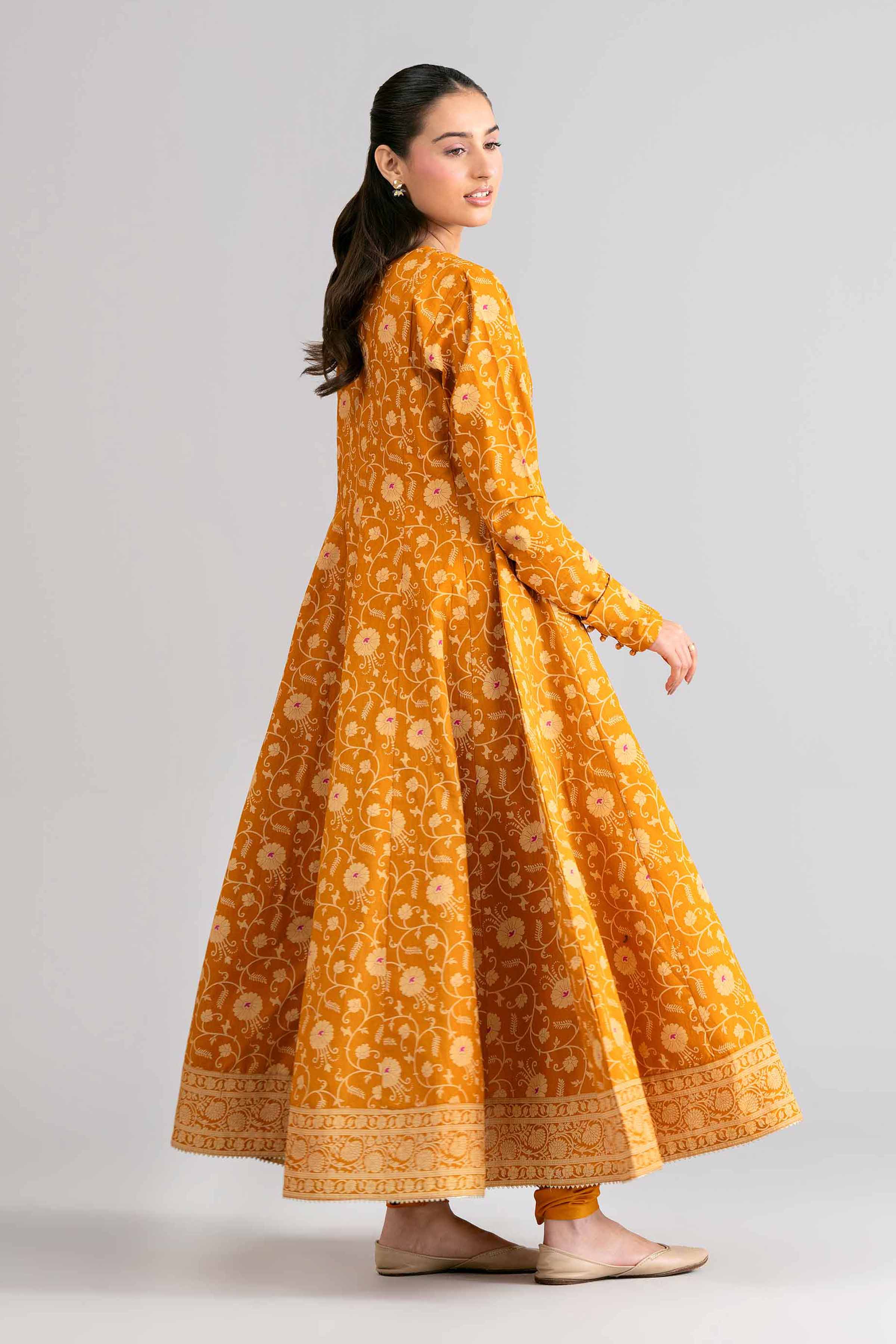 2 Piece - Printed Suit - 42601653 Yellow Lawn 2PC Printed