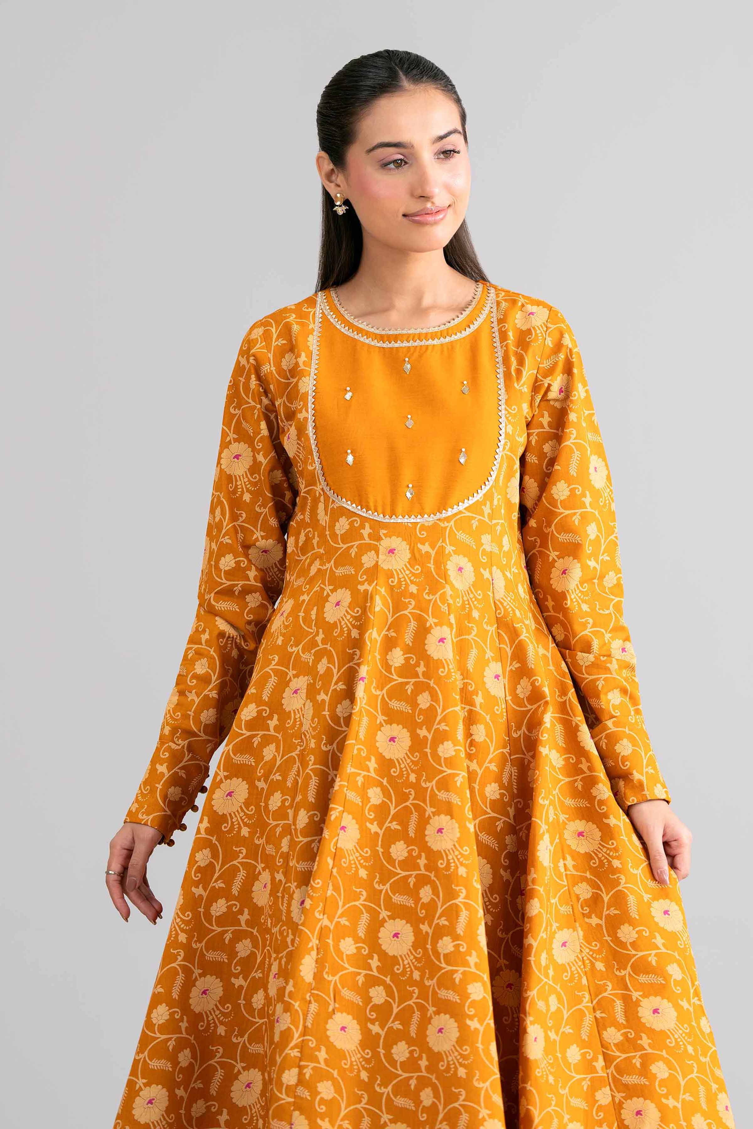 2 Piece - Printed Suit - 42601653 Yellow Lawn 2PC Printed