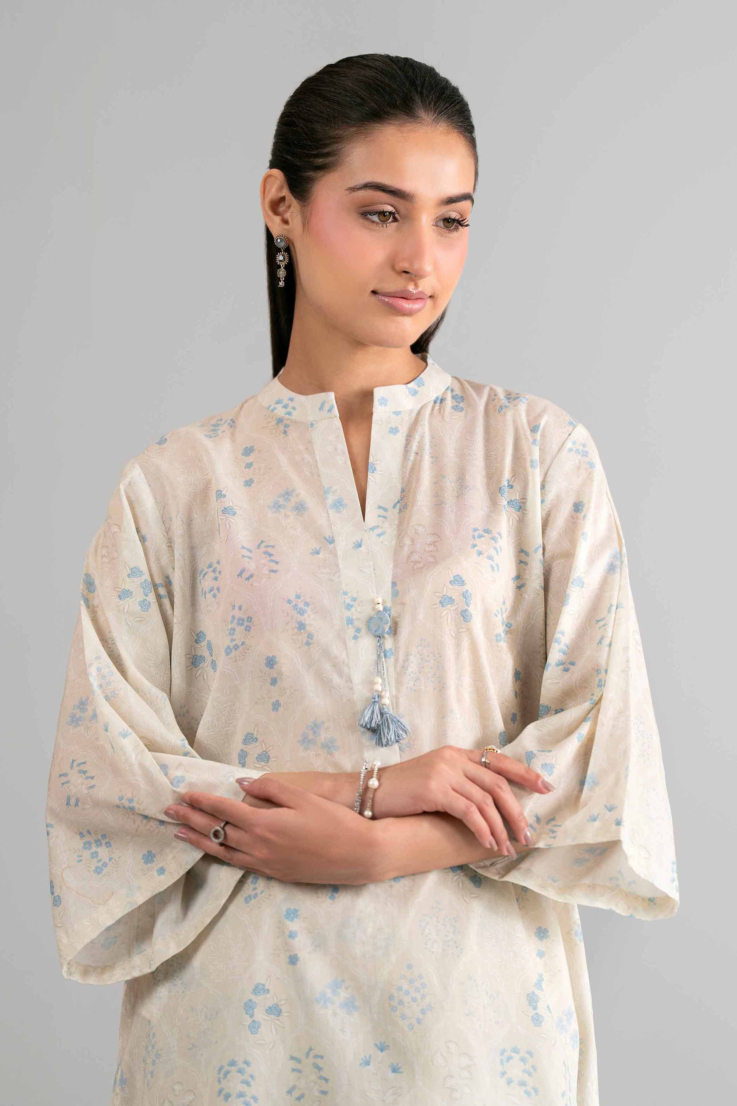 2 Piece - Printed Suit - 42601683 Cream Lawn 2PC Printed