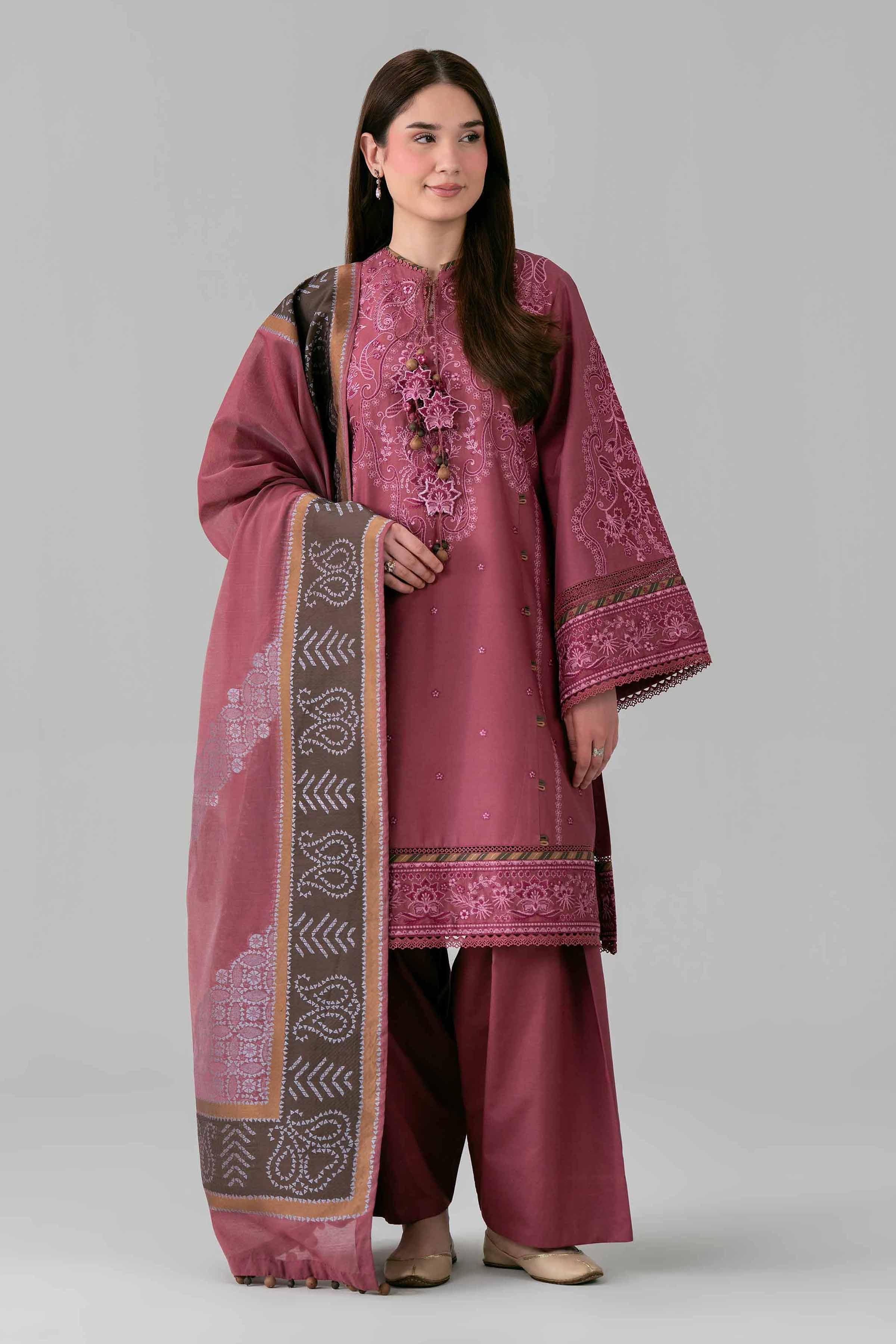 3 Piece - Embroidered Suit - 42601686 Nishat UAE Lawn 3PC Embroidered