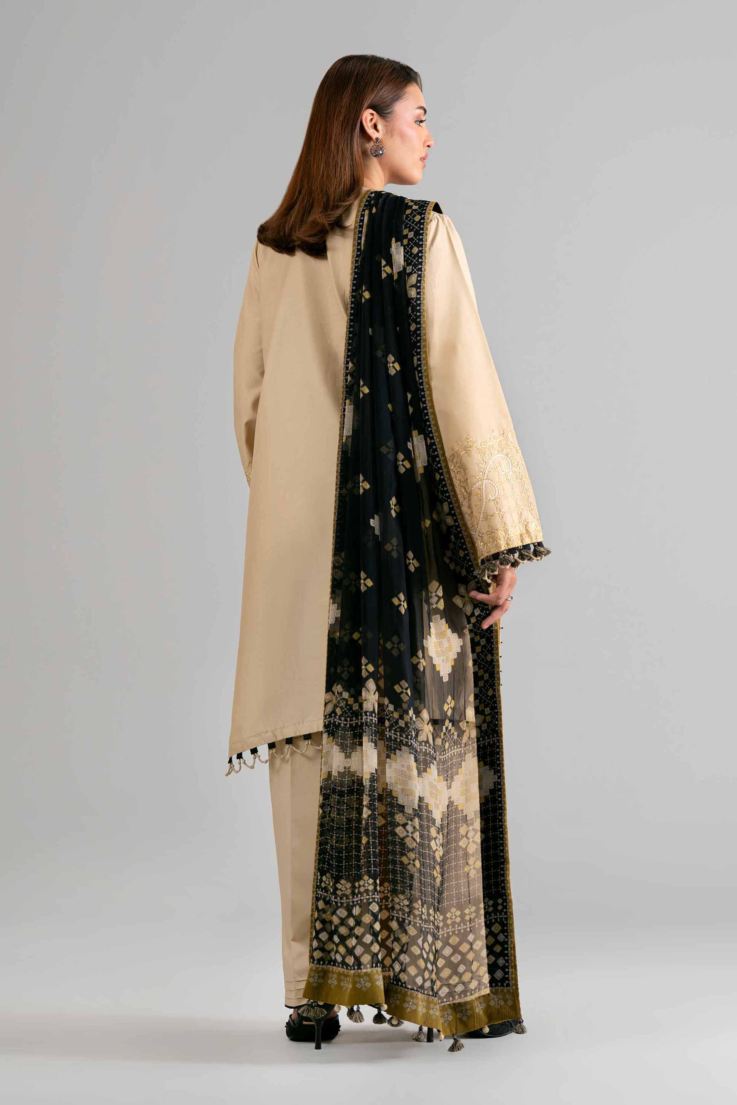 3 Piece - Digital Printed Embroidered Suit - 42601695