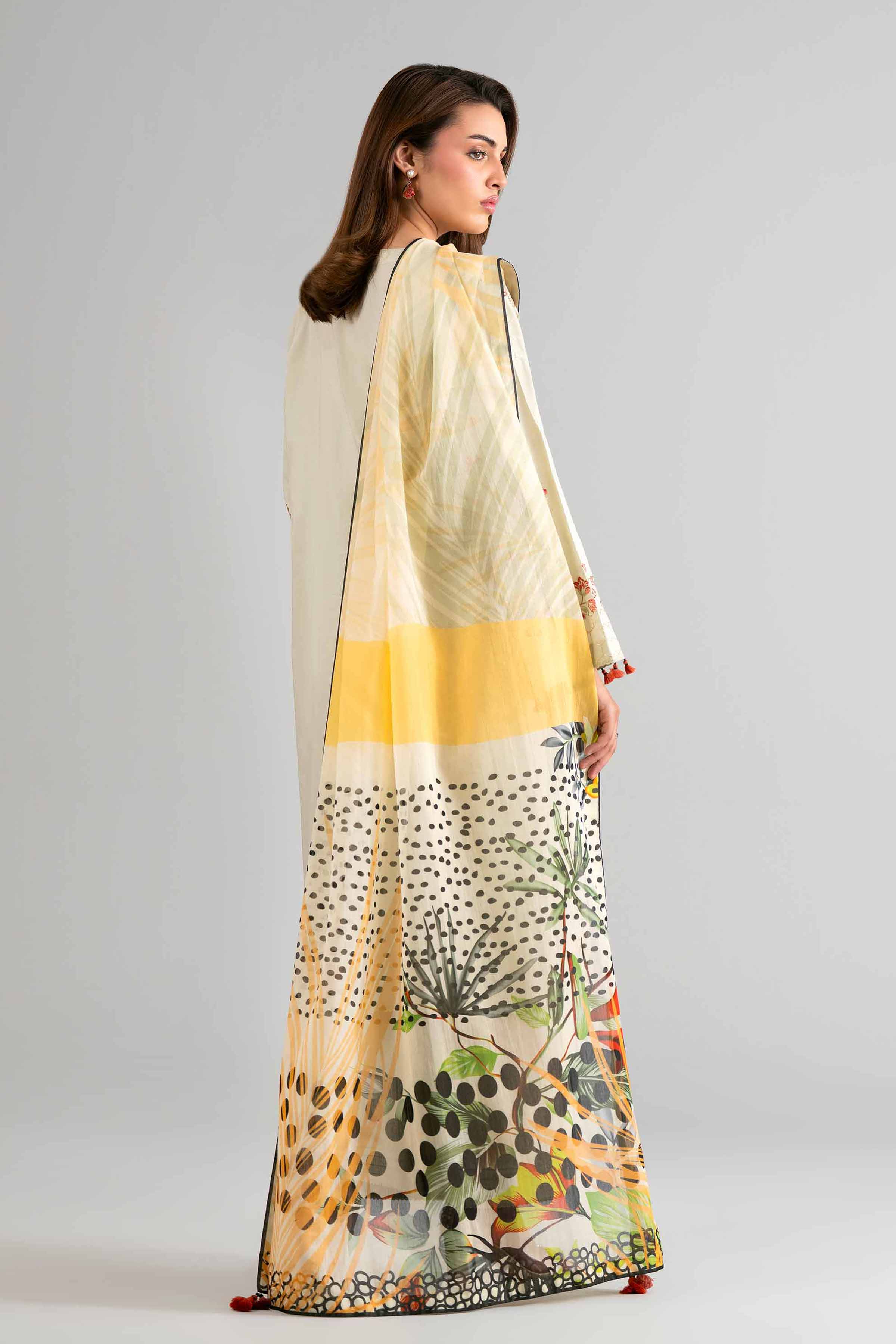 3 Piece - Digital Printed Embroidered Suit - 42601708 Green Lawn 3PC Embroidered