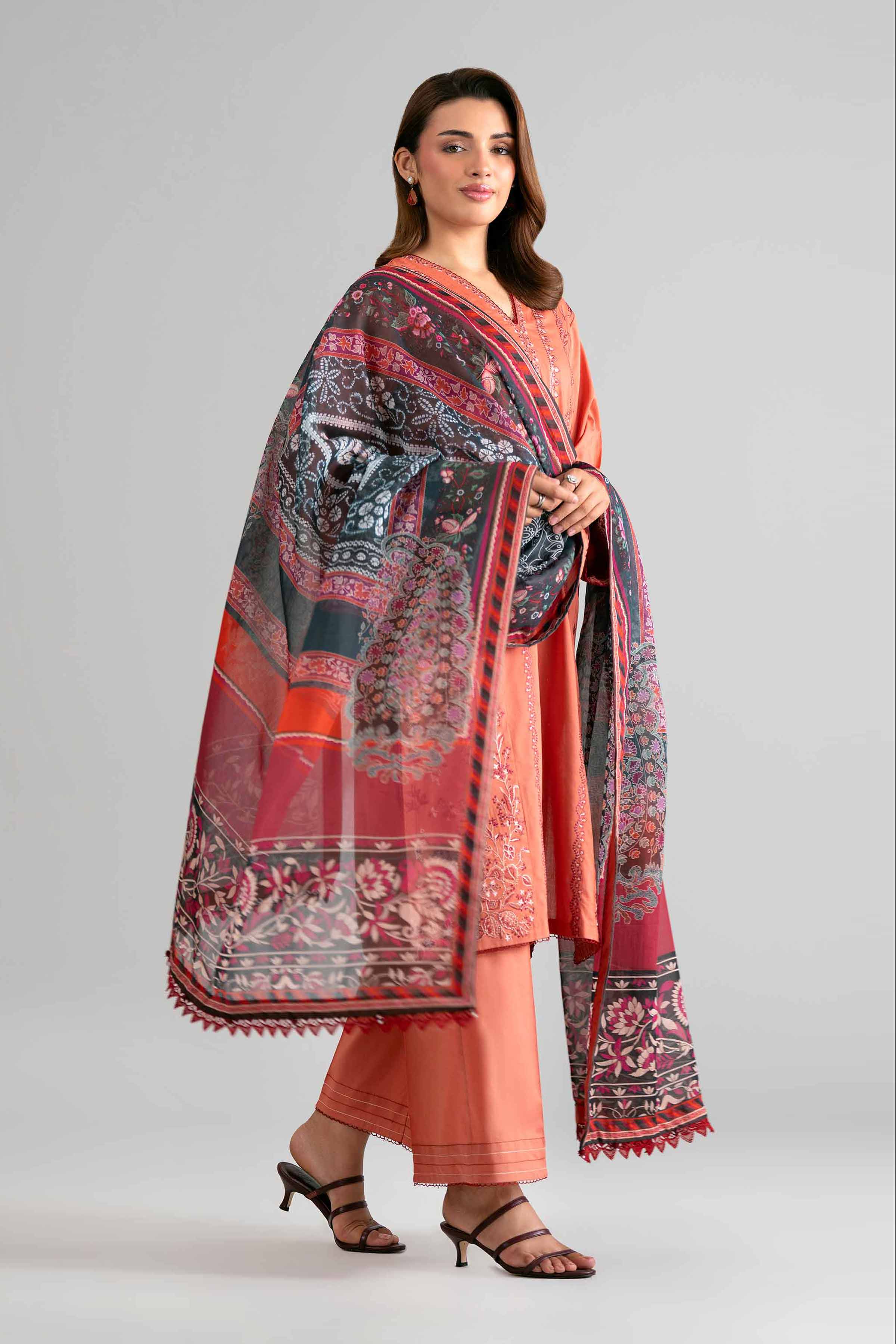 3 Piece - Digital Printed Embroidered Suit - 42601711 Nishat UAE Lawn 3PC Embroidered