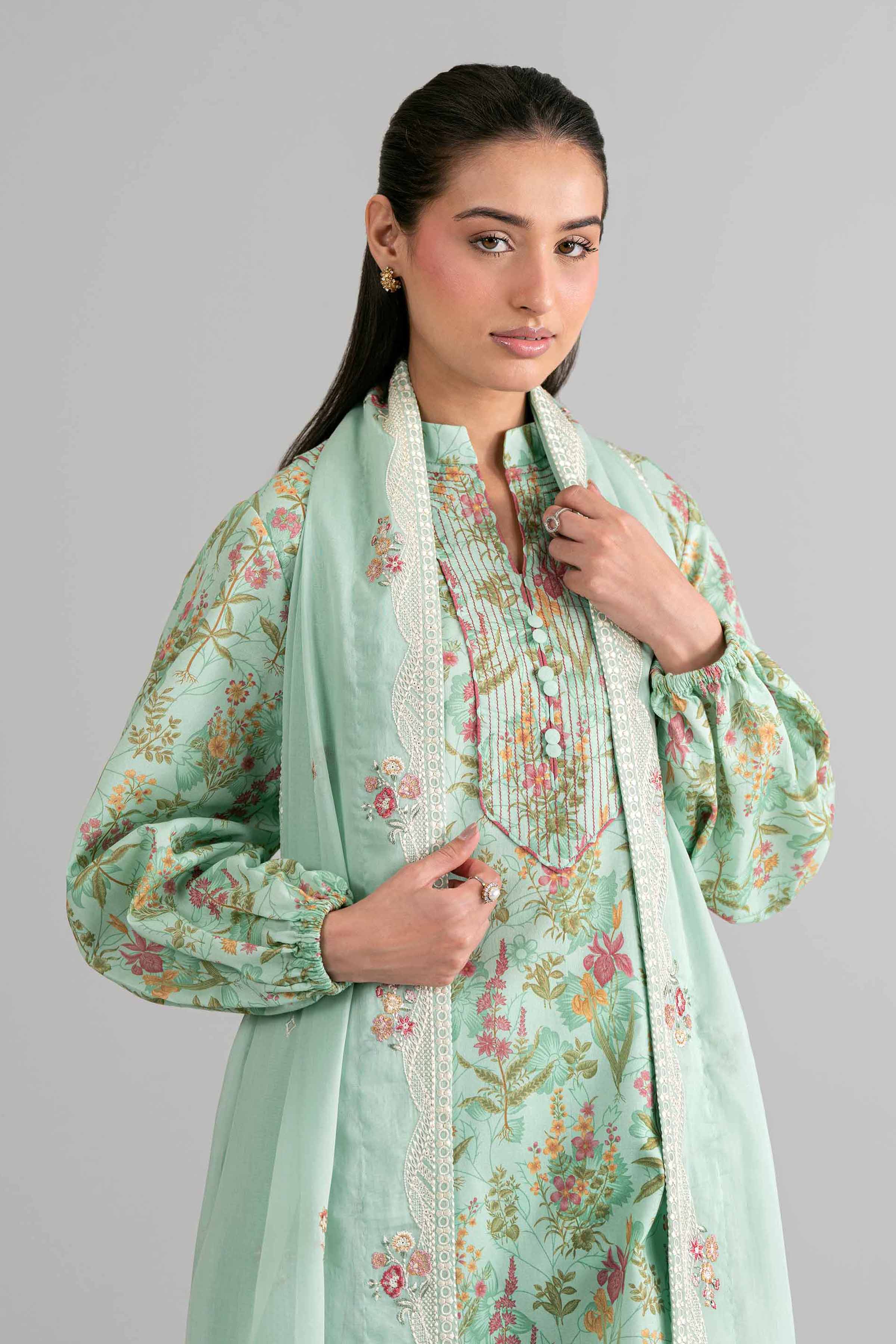 3 Piece - Printed Embroidered Suit - 42601721 Nishat UAE Lawn 3PC Embroidered