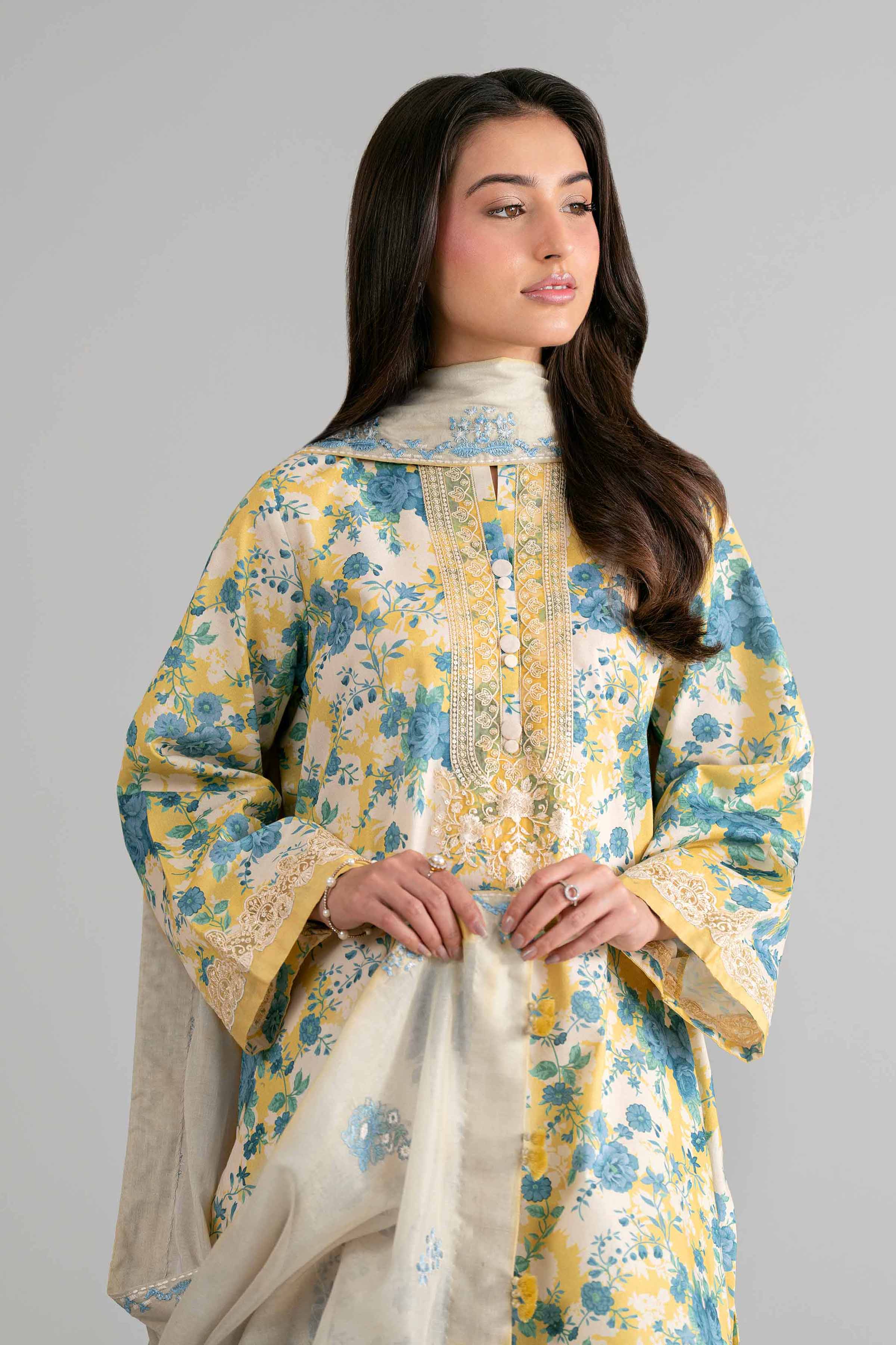 3 Piece - Printed Embroidered Suit - 42601723 Nishat UAE Lawn 3PC Embroidered