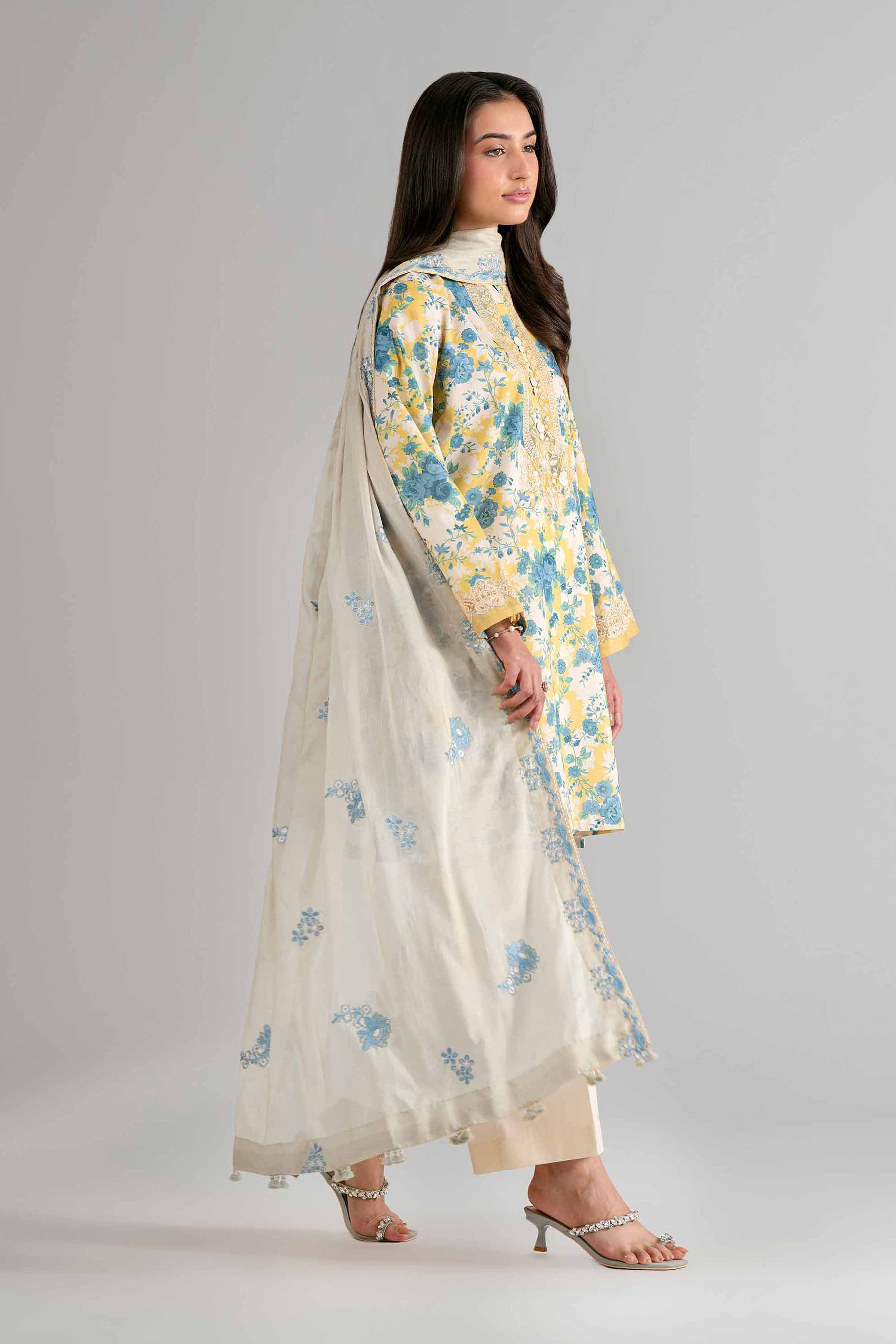 3 Piece - Printed Embroidered Suit - 42601723 Nishat UAE Lawn 3PC Embroidered