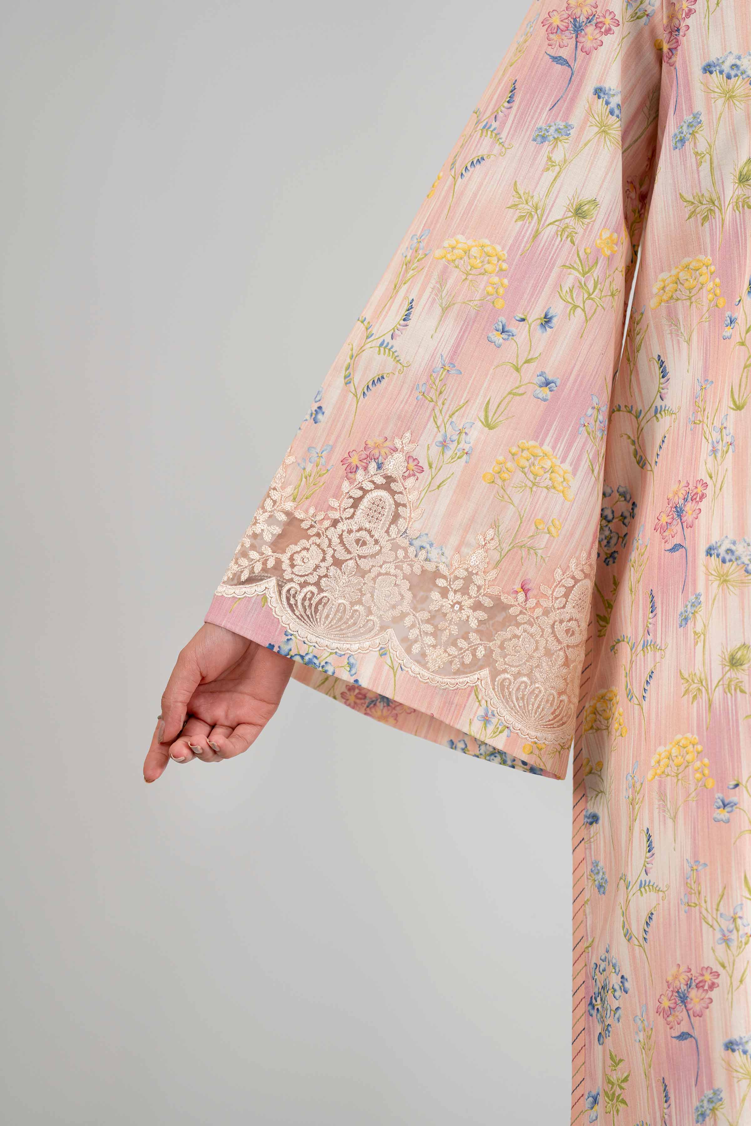 3 Piece - Printed Embroidered Suit - 42601727 Pink Lawn 3PC Embroidered