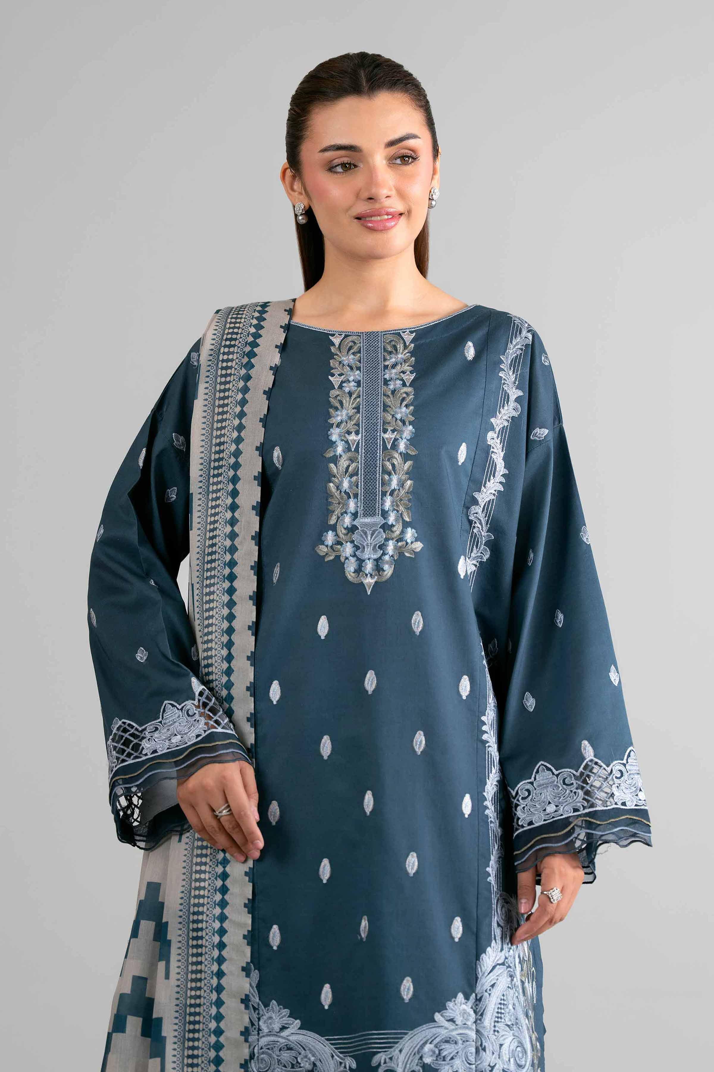 3 Piece - Digital Printed Embroidered Suit - 42601731 Nishat UAE Lawn 3PC Embroidered