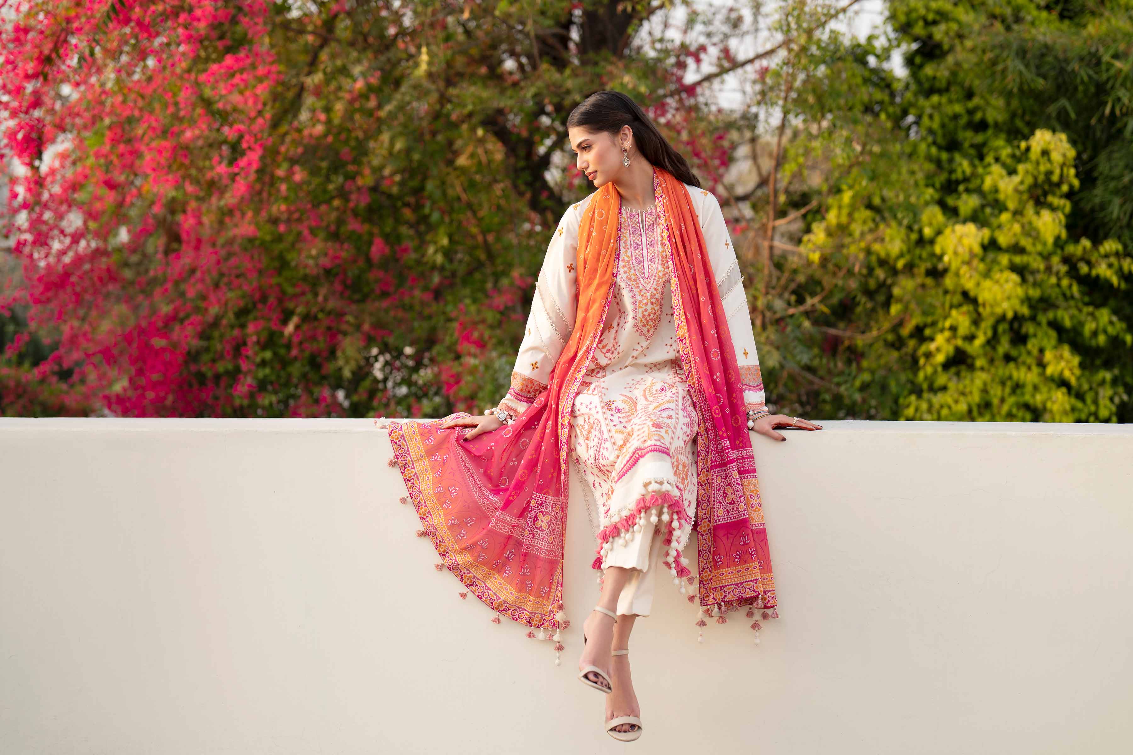 3 Piece - Digital Printed Embroidered Suit - 42601738