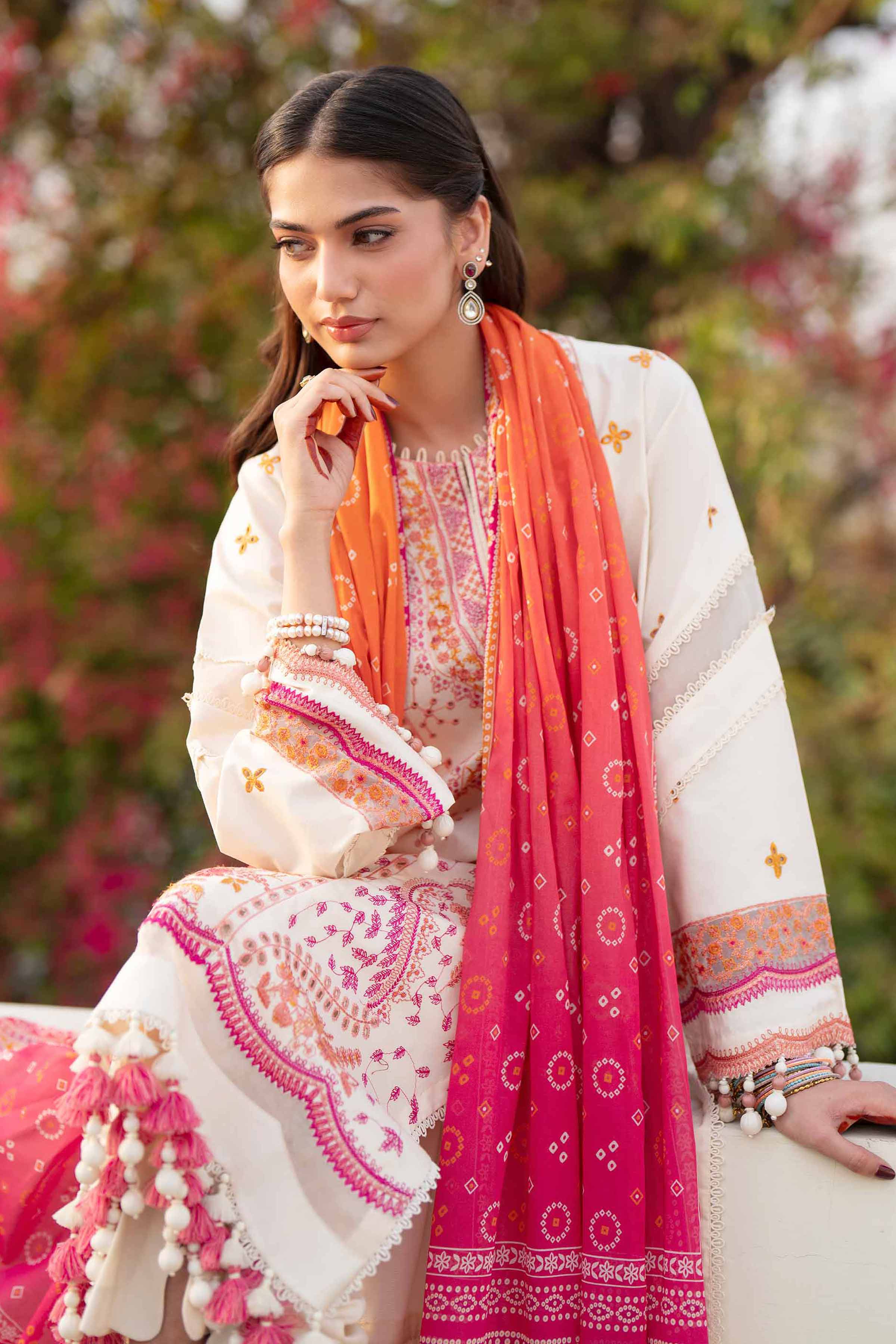 3 Piece - Digital Printed Embroidered Suit - 42601738 Beige Lawn 3PC Embroidered