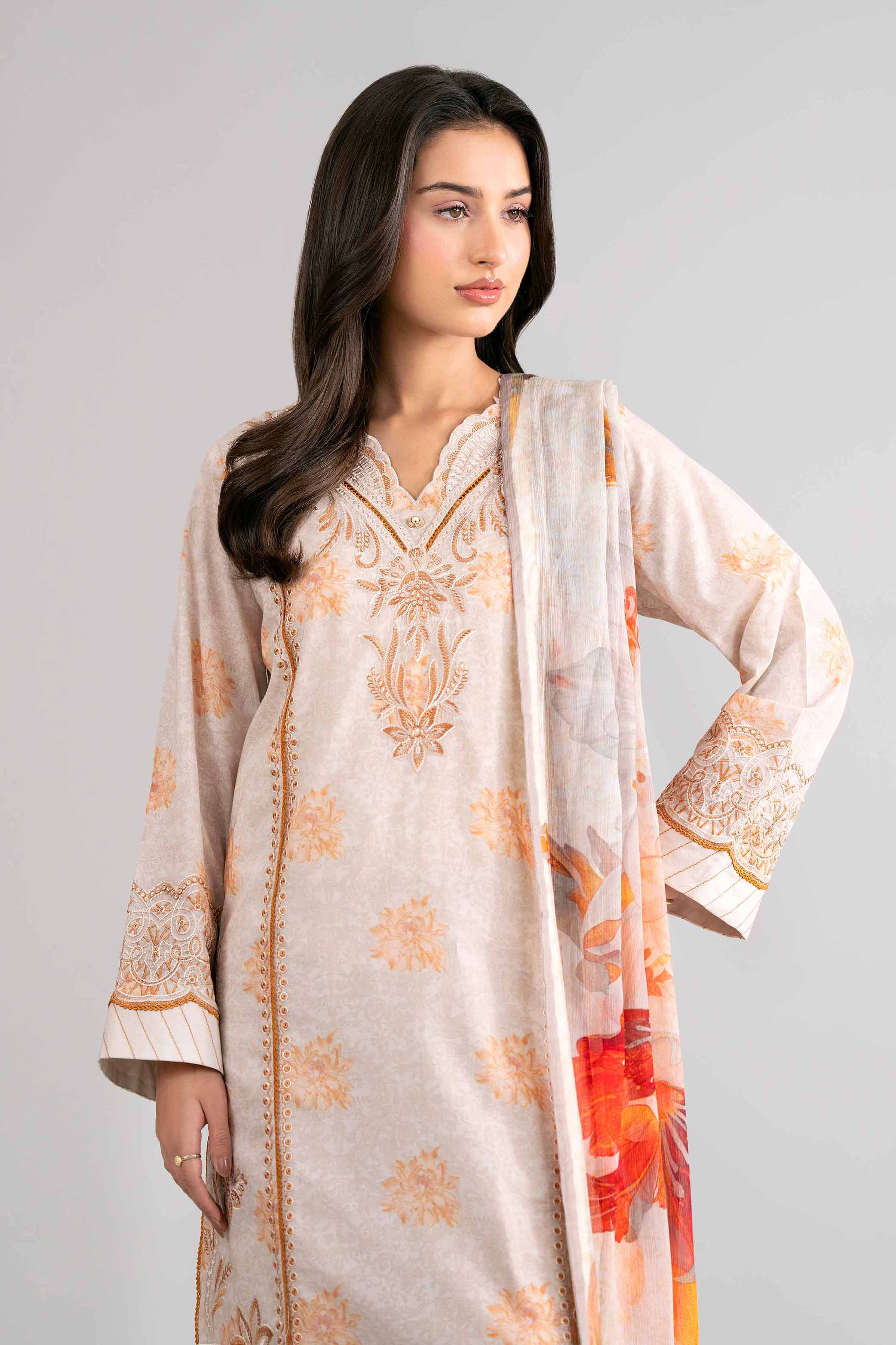 3 Piece - Digital Printed Embroidered Suit - 42601739 Nishat UAE Lawn 3PC Embroidered