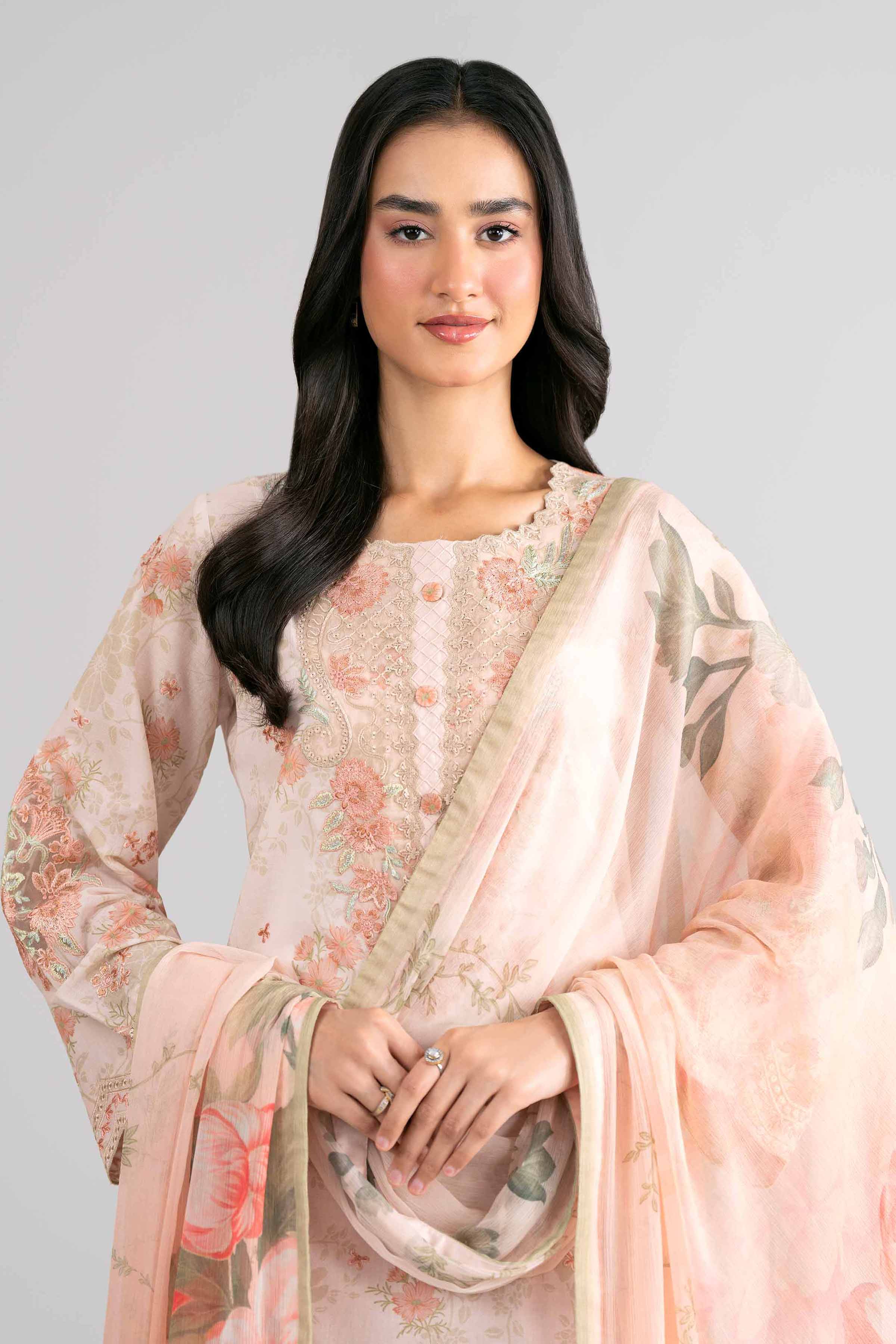 3 Piece - Digital Printed Embroidered Suit - 42601741 Nishat UAE Lawn 3PC Embroidered
