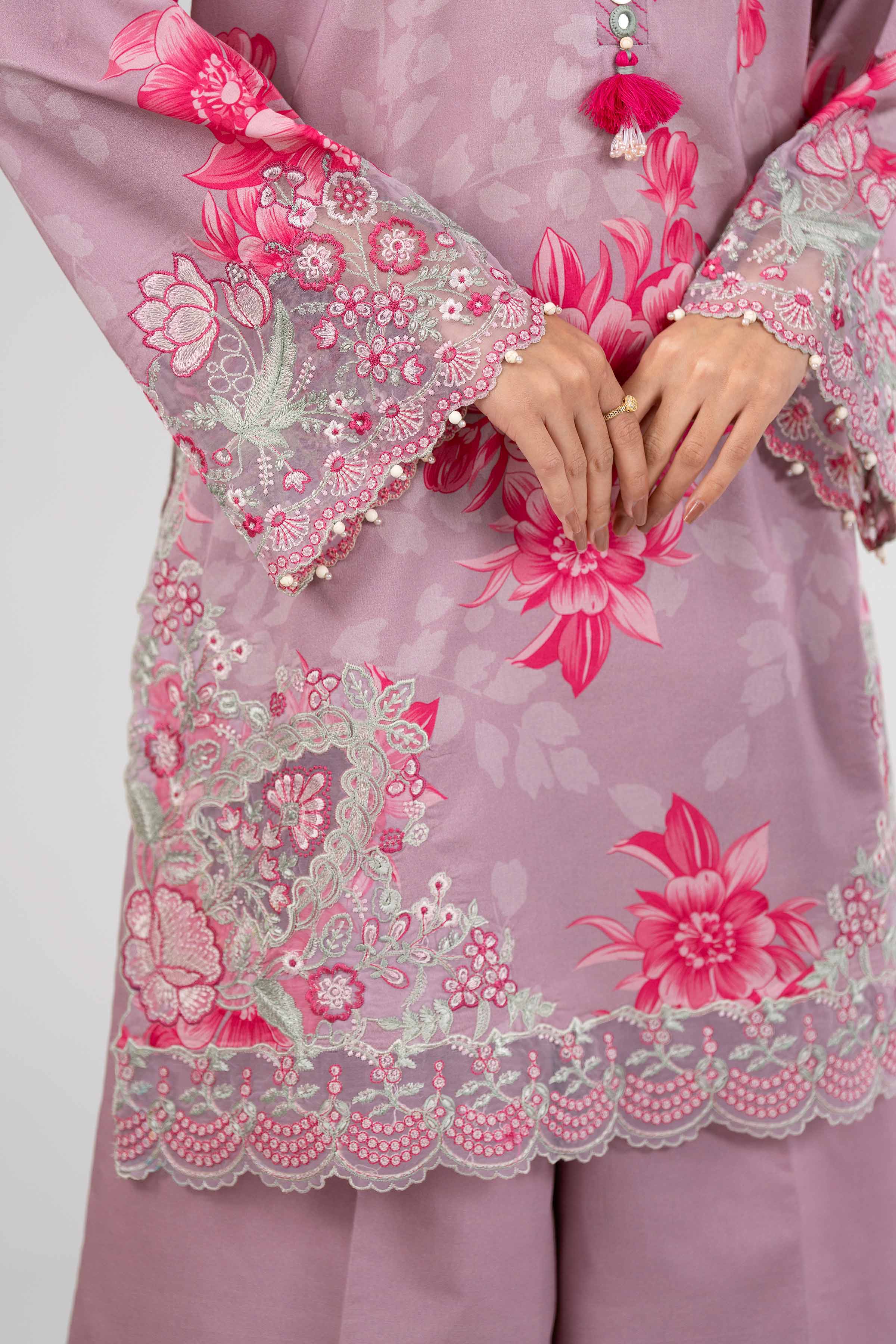 3 Piece - Digital Printed Embroidered Suit - 42601754 Purple Lawn 3PC Embroidered