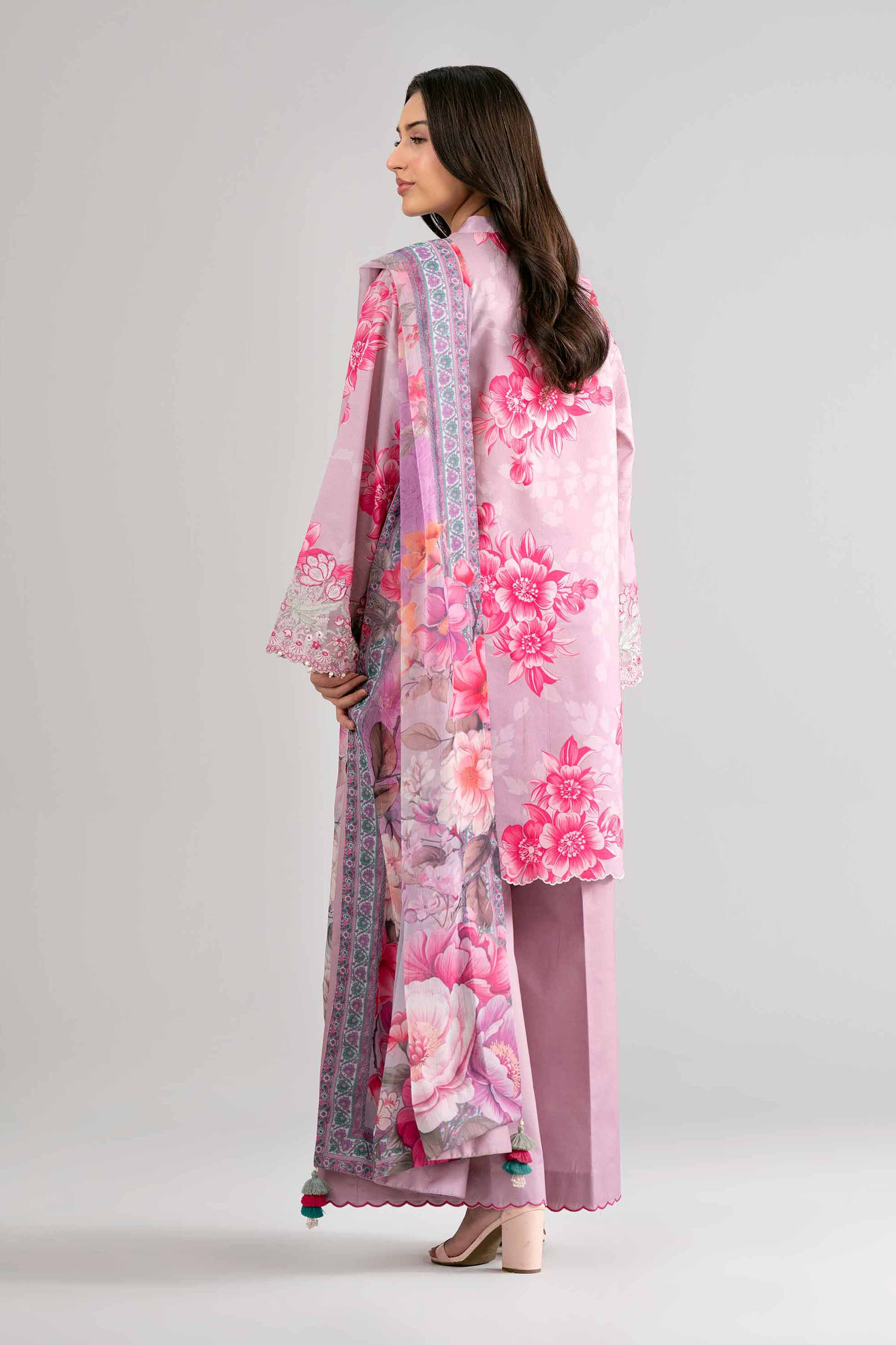 3 Piece - Digital Printed Embroidered Suit - 42601754 Purple Lawn 3PC Embroidered