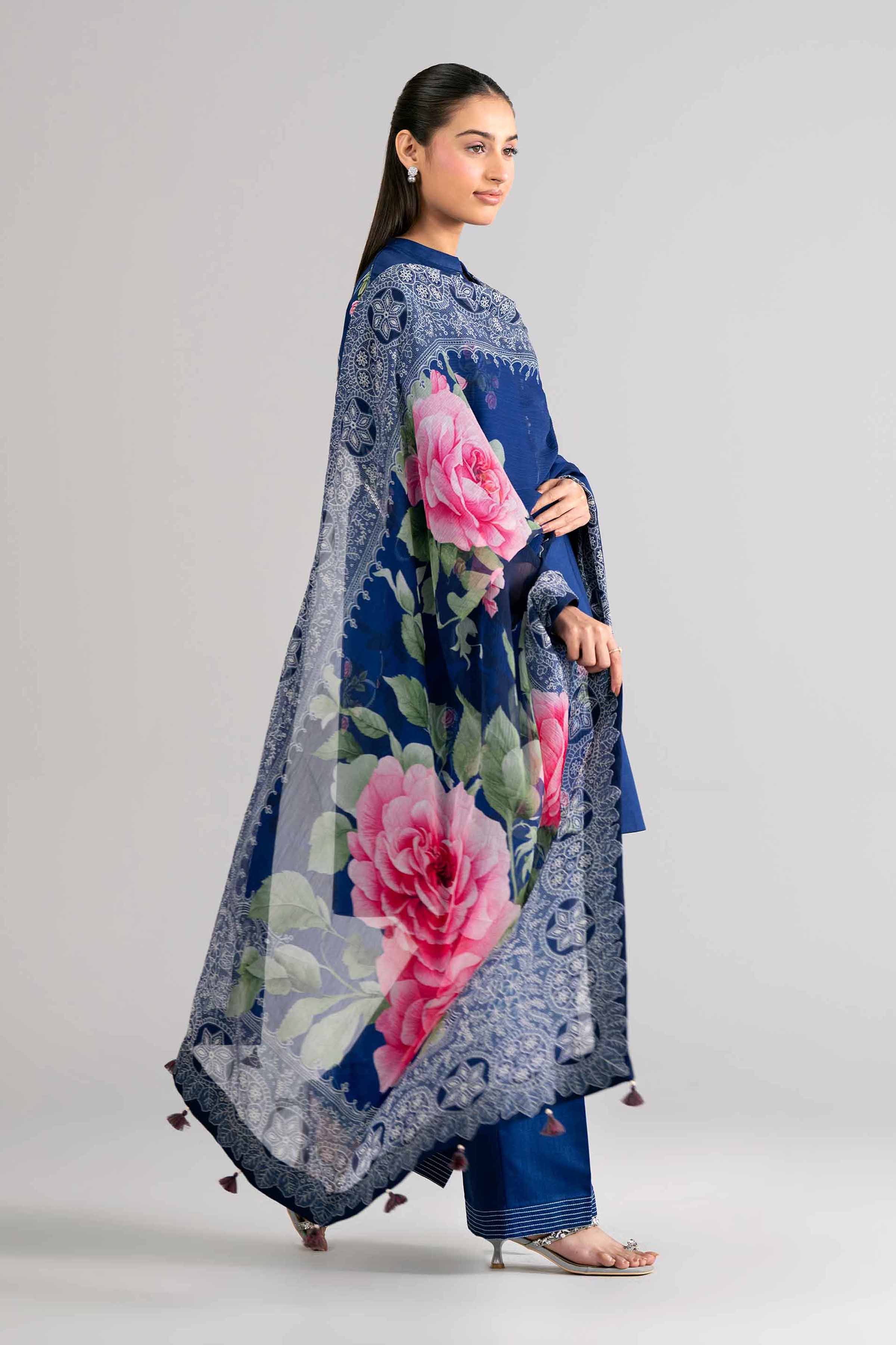 3 Piece - Digital Printed Suit - 42601763 Blue Lawn 3PC Printed