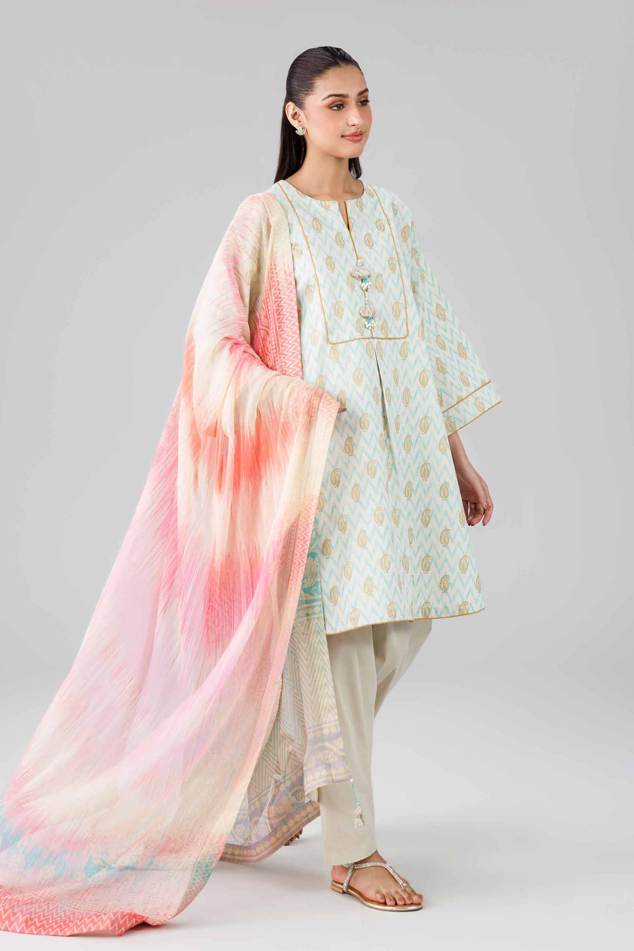 3 Piece - Digital Printed Suit - 42601767 Multi Lawn 3PC Printed
