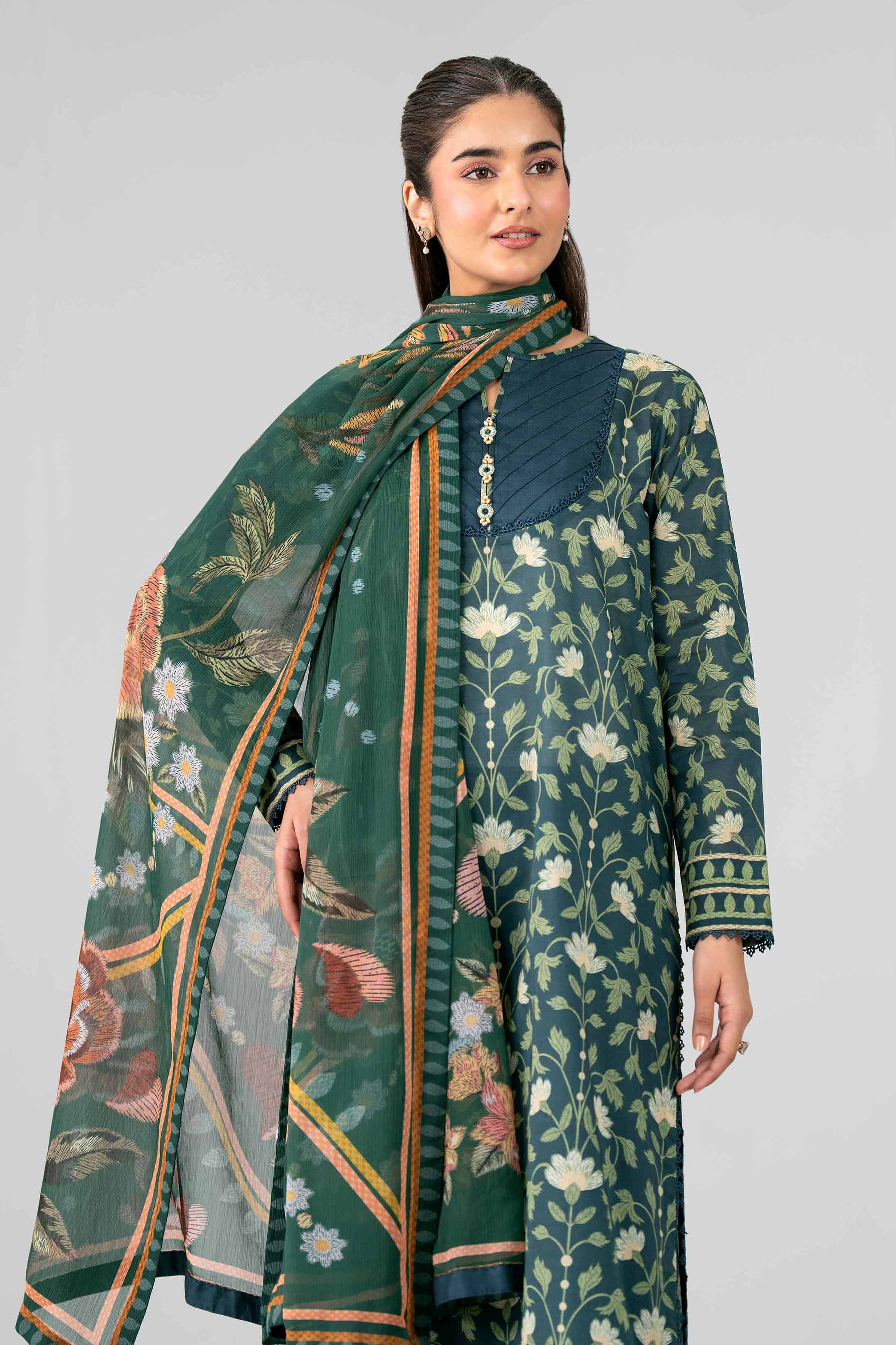 3 Piece - Digital Printed Suit - 42601768 Green Lawn 3PC Printed