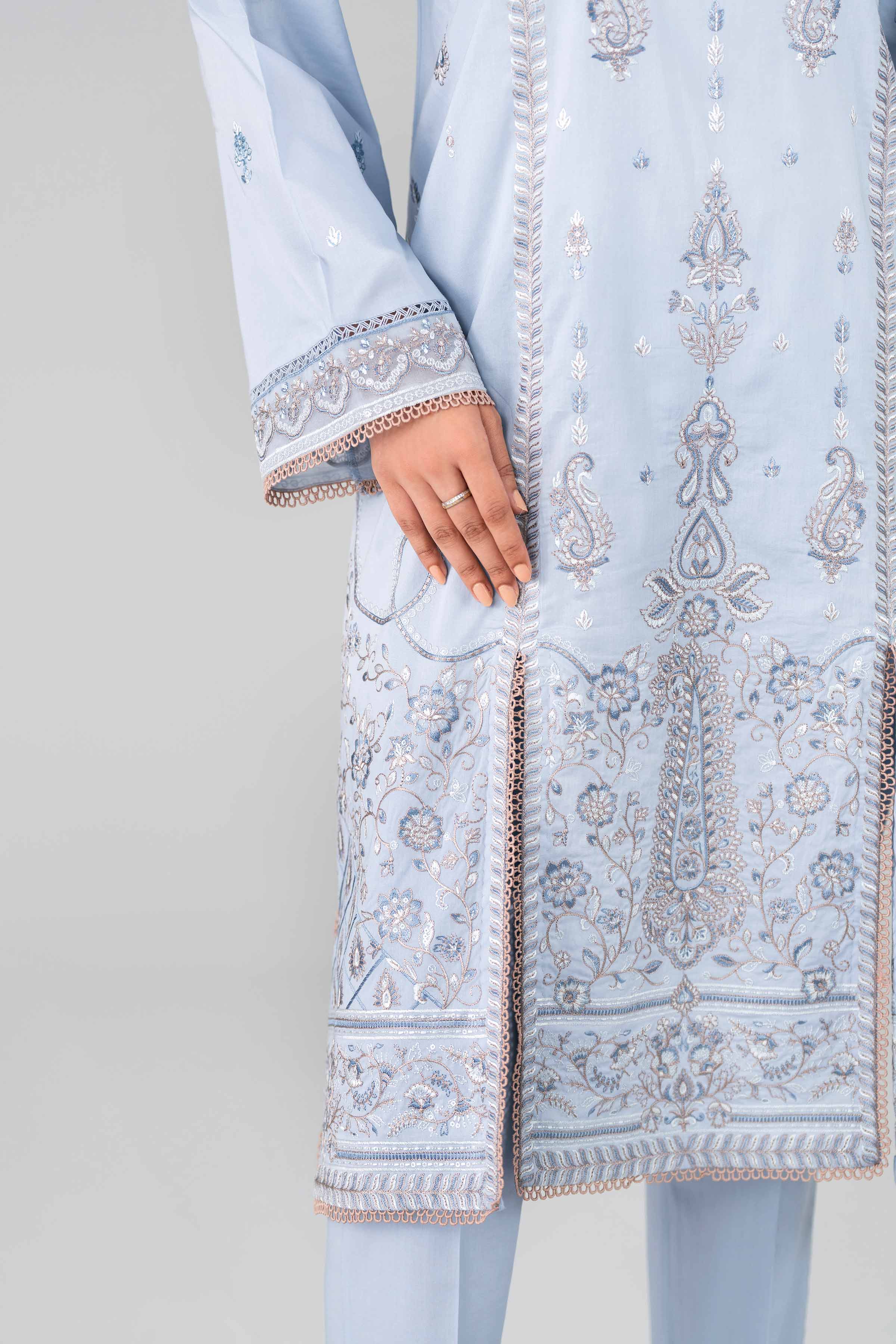 3 Piece - Digital Printed Embroidered Suit - 42601770 Grey Lawn 3PC Embroidered